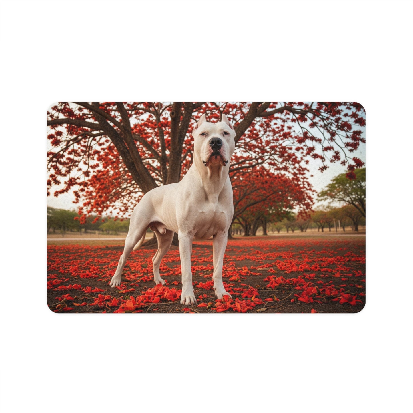 Pet Food Mat (12x18) - Dogo Argentino