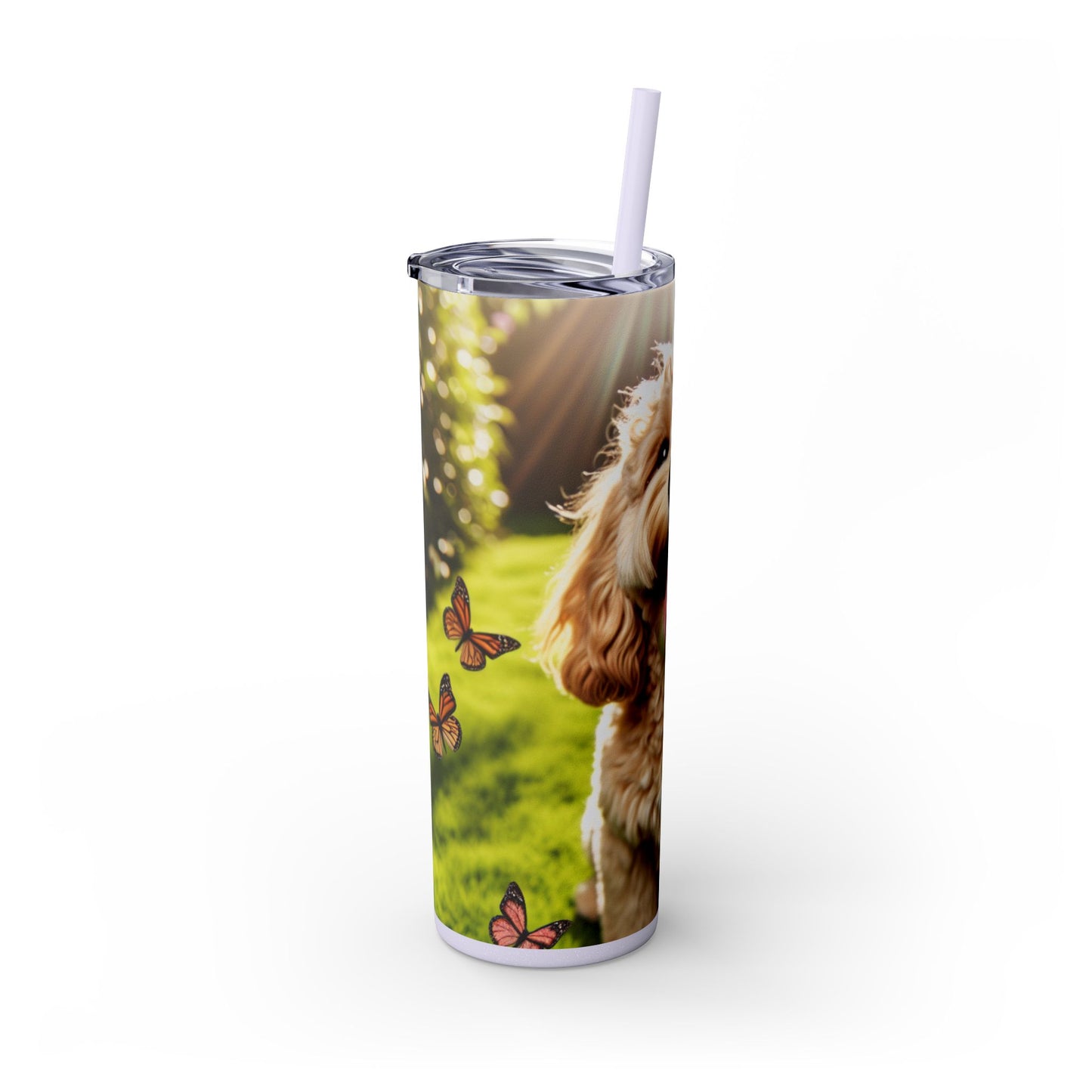 Skinny Tumbler with Straw – 20 oz Stainless Steel Cup