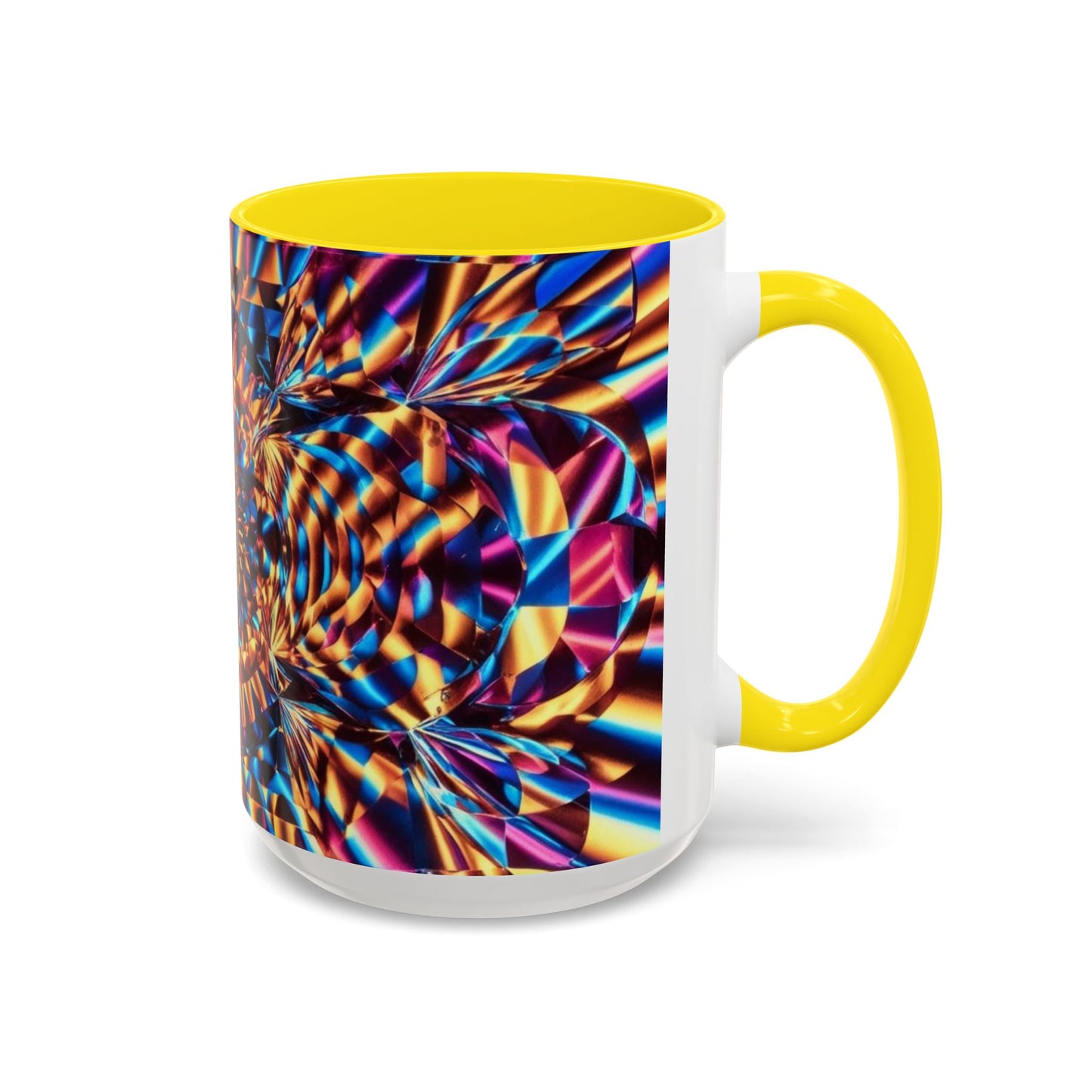 Optical Illusion Accent Mug – Ceramic Coffee Cup