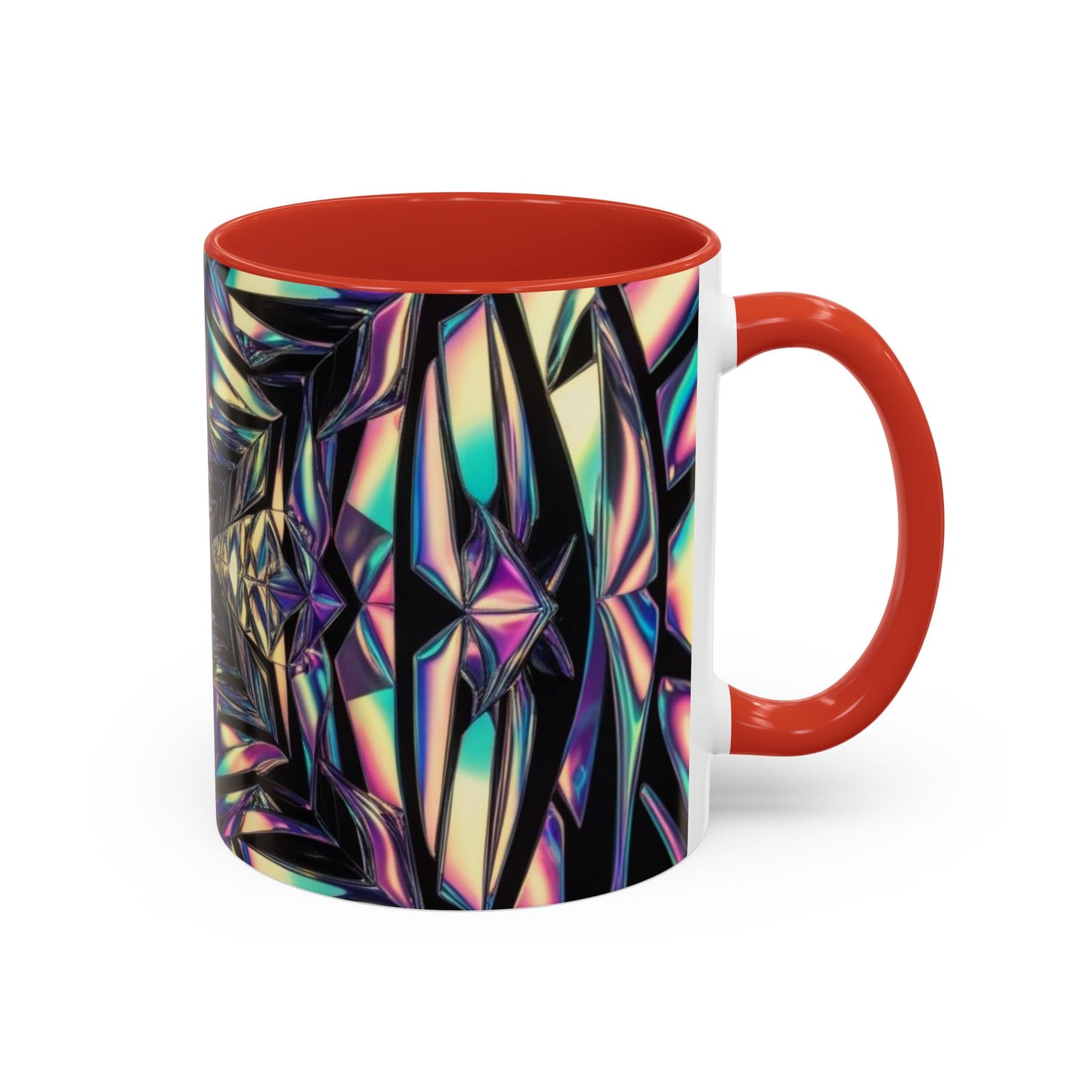 Optical Illusion Accent Mug – Ceramic Coffee Cup