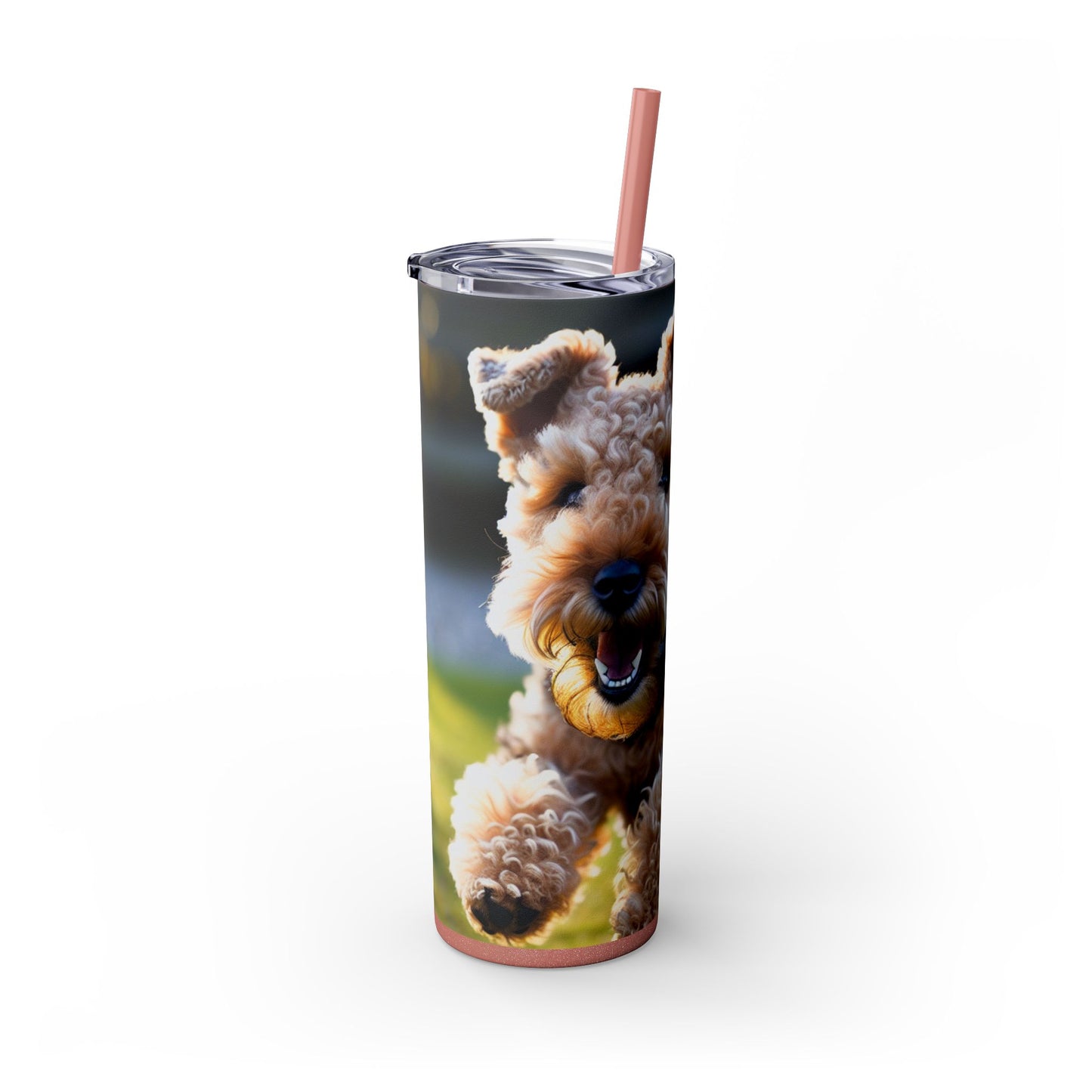 Lakeland Terrier Skinny Tumbler with Straw, 20oz