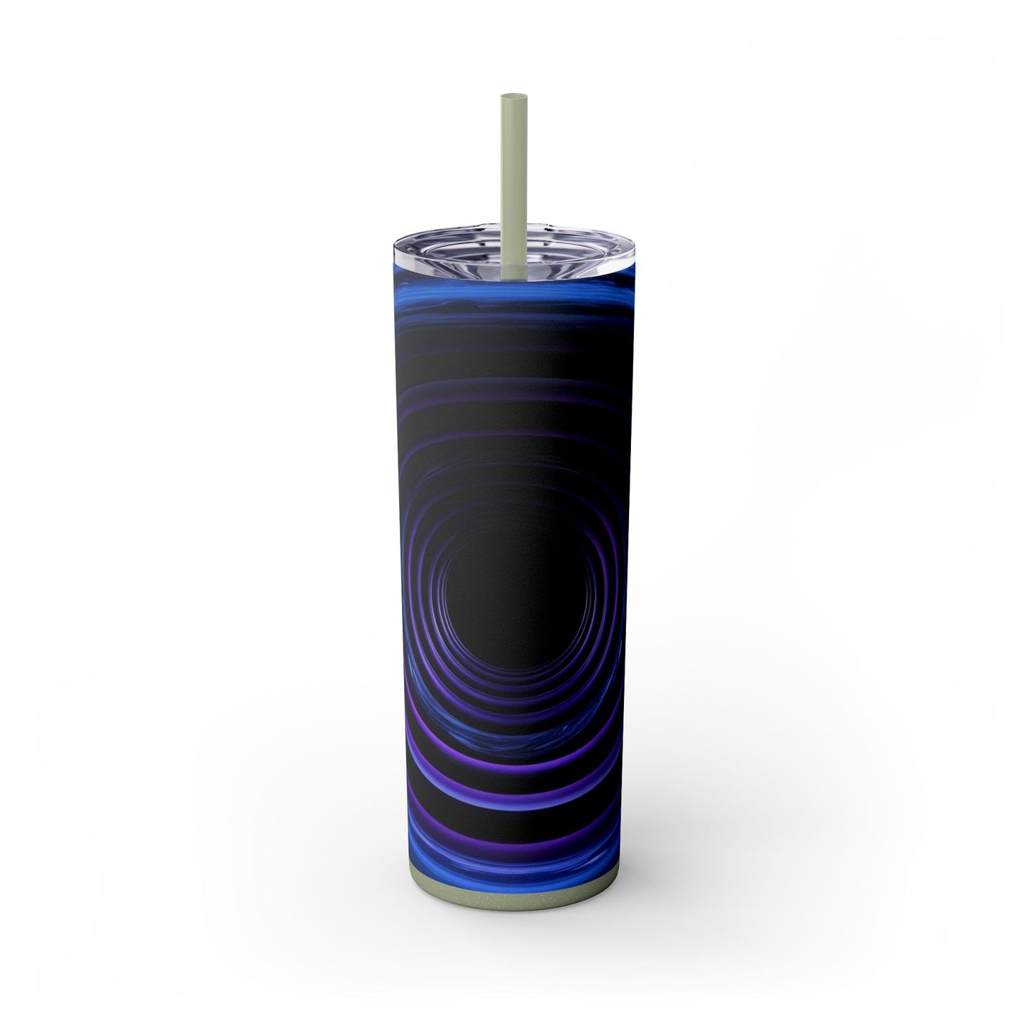 Optical Illusion Skinny Tumbler with Straw, 20oz