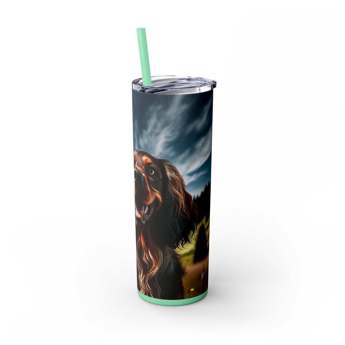 Skinny Tumbler with Straw – 20 oz Stainless Steel Cup