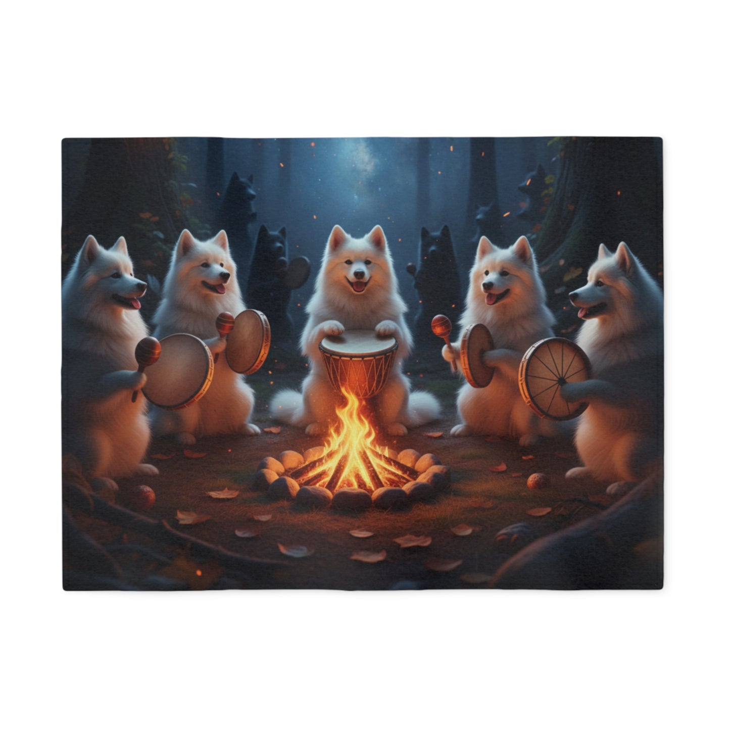 American Eskimo Dog Sweatshirt Blanket