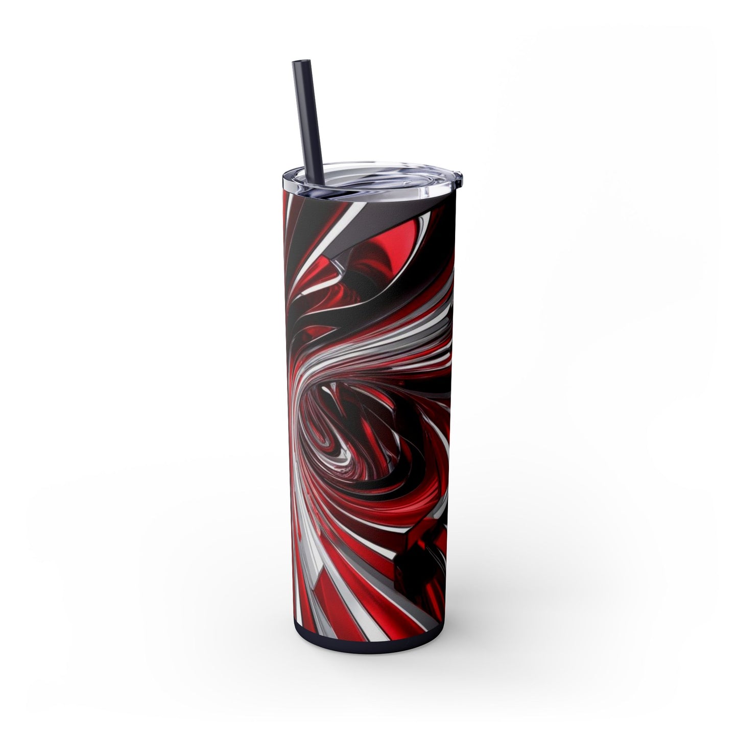 Optical Illusion Skinny Tumbler with Straw, 20oz