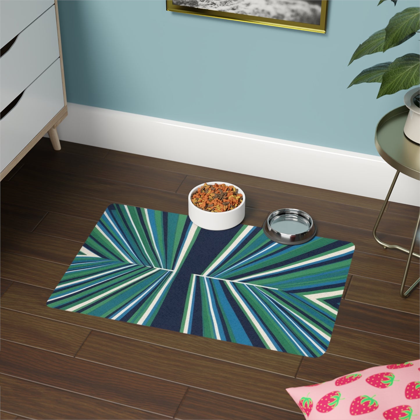 Pet Food Mat (12x18) - Optical Illusion