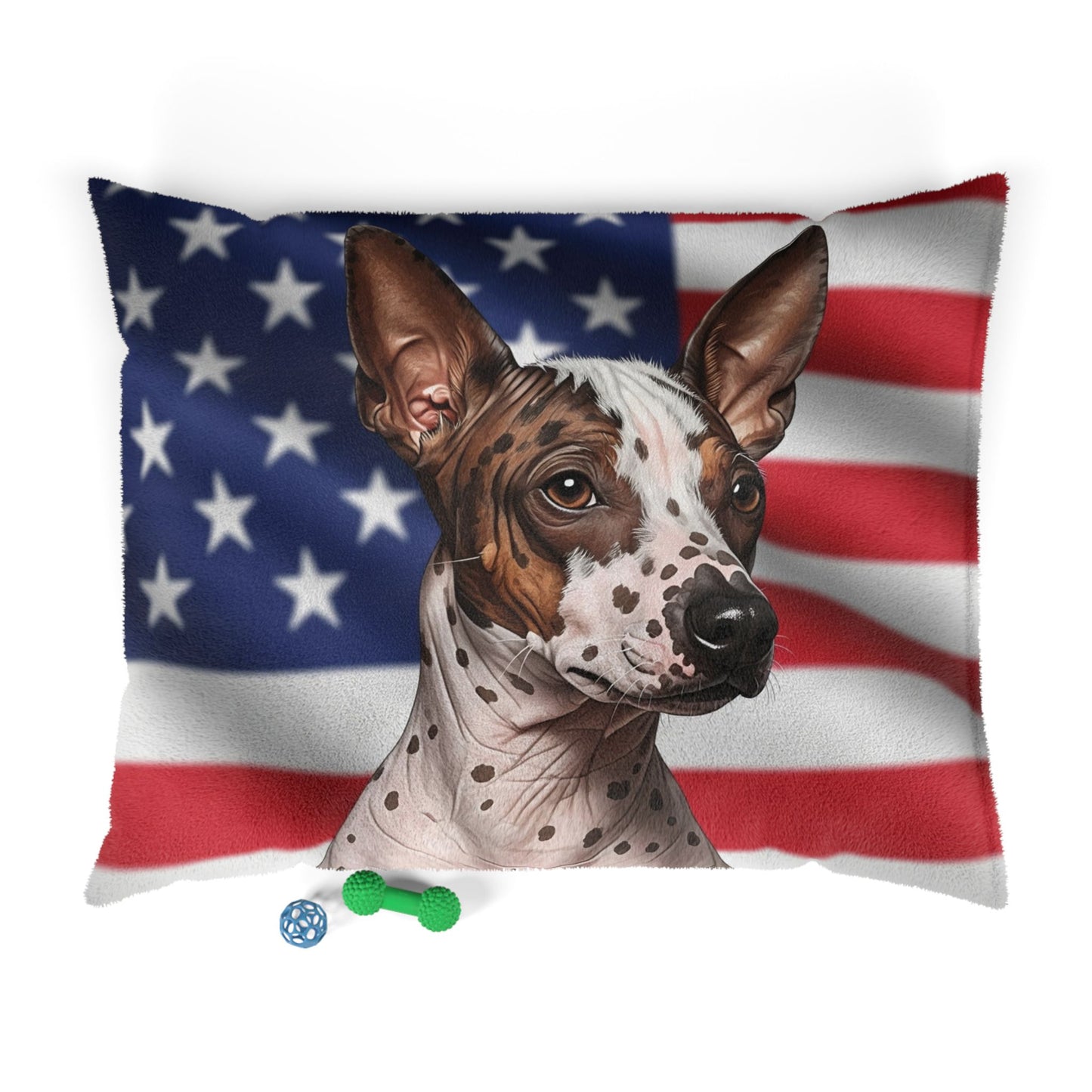 American Hairless Terrier Patriotic Pet Bed