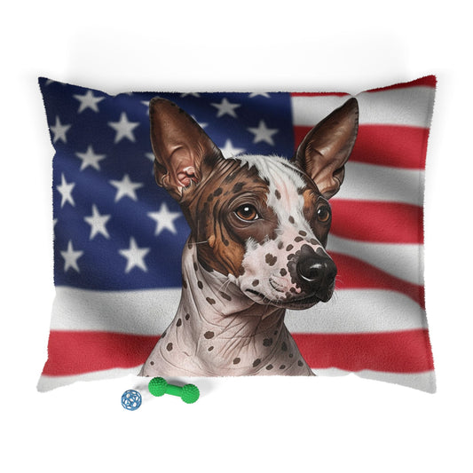 American Hairless Terrier Patriotic Pet Bed