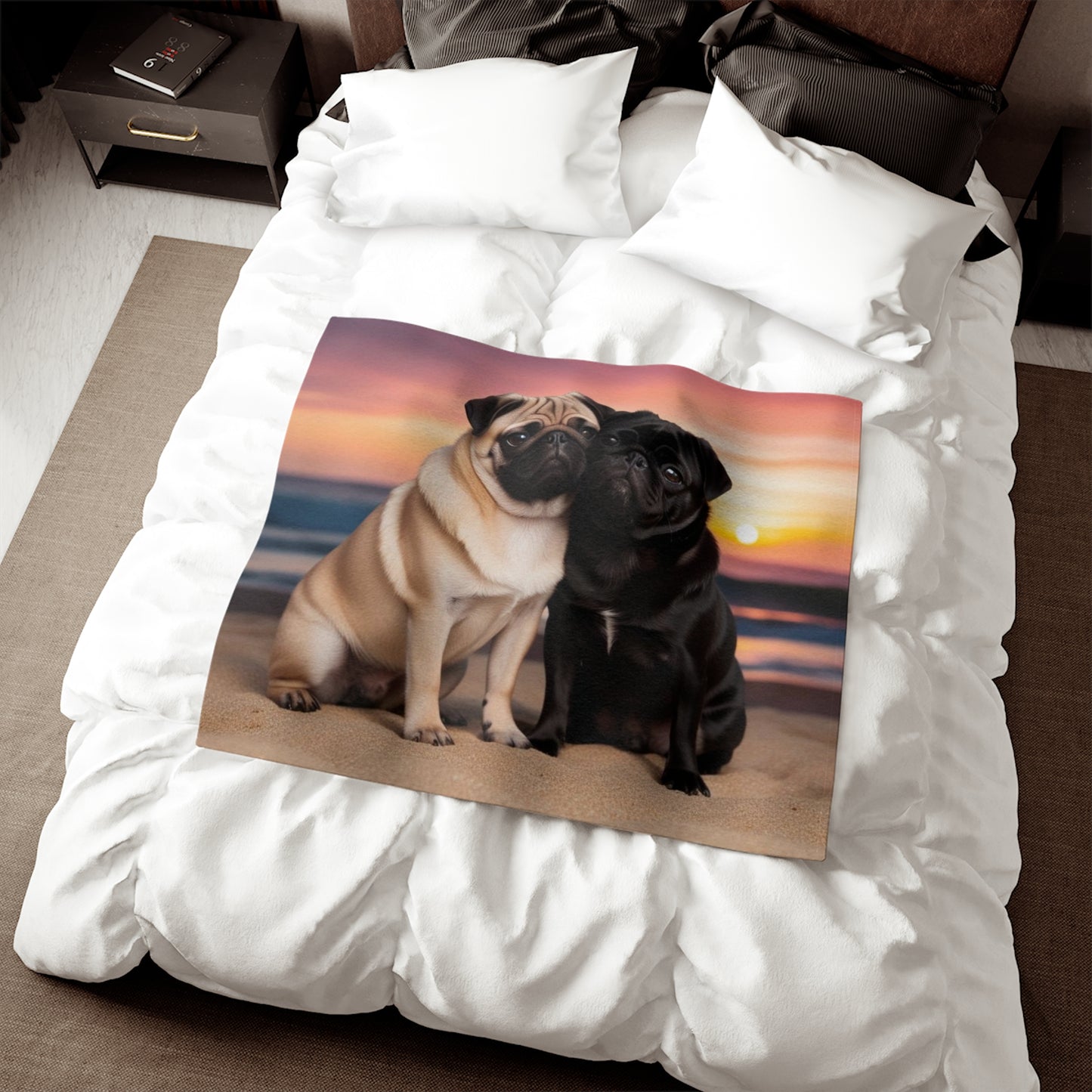 Manta sudadera Pug Love