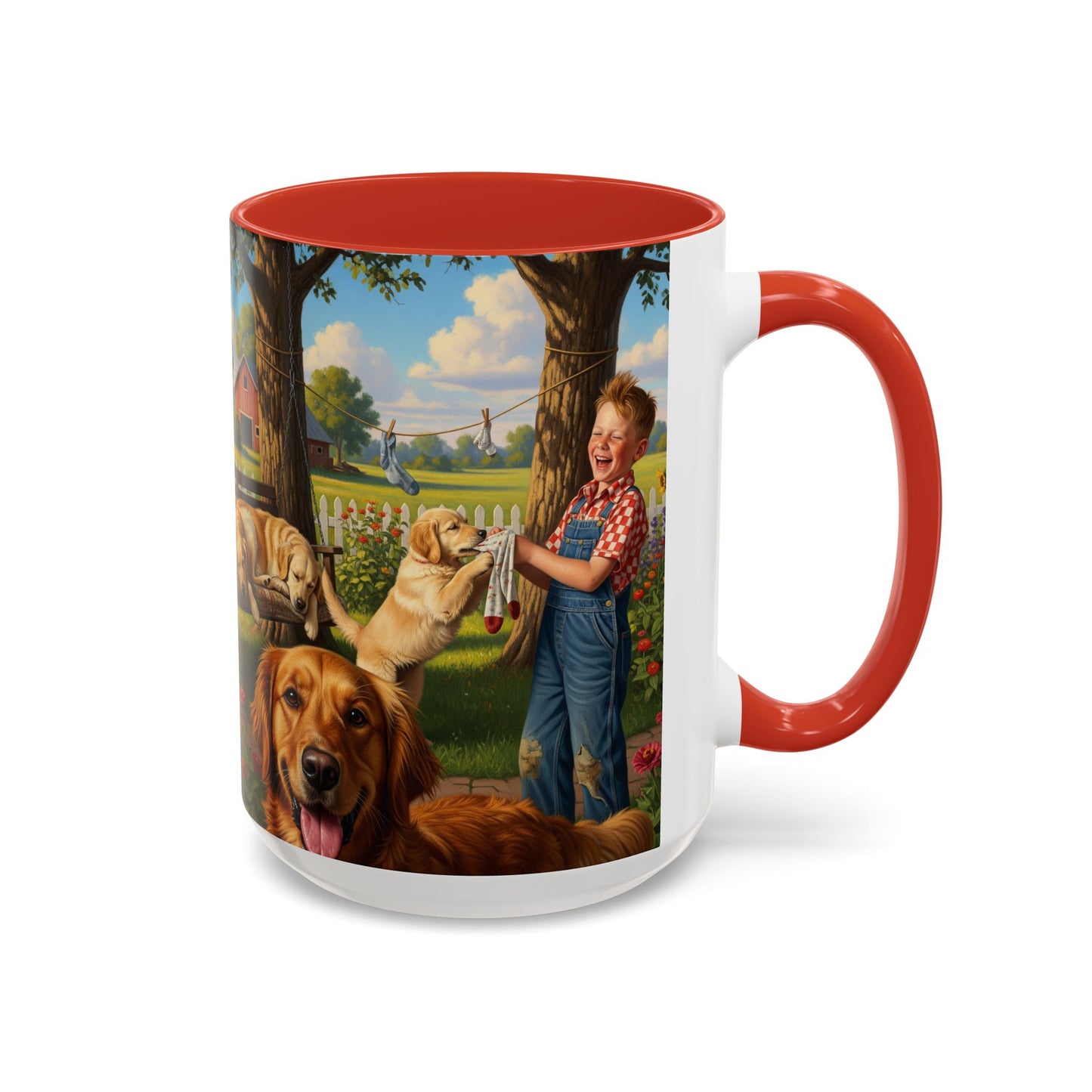 Golden Retriever Accent Coffee Mug - Perfect Gift for Dog Lovers