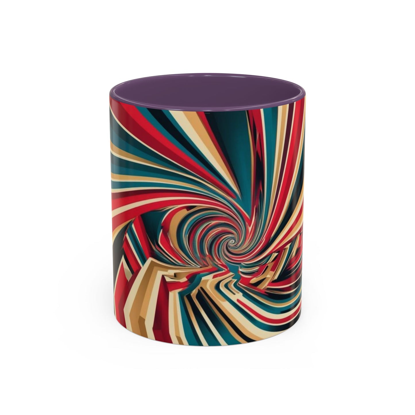 Optical Illusion Accent Mug – Ceramic Coffee Cup
