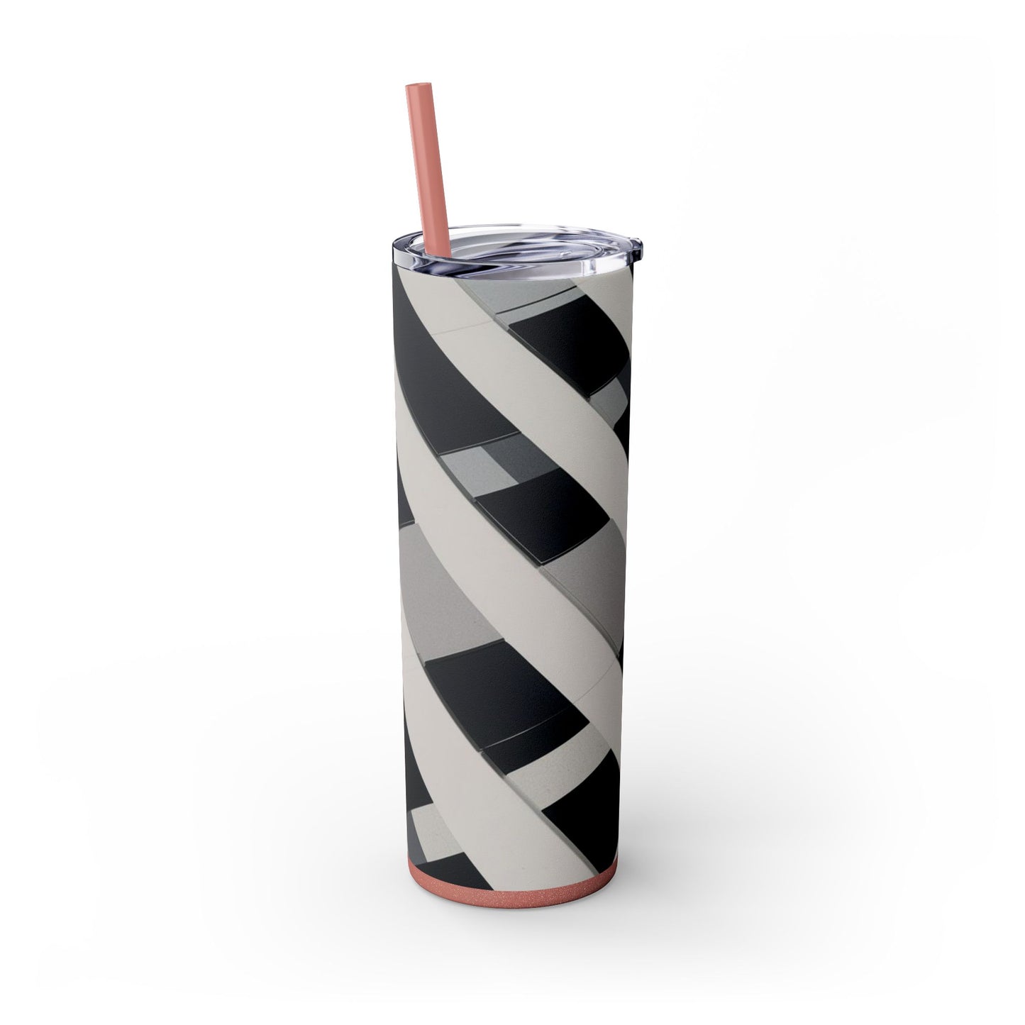 Optical Illusion Skinny Tumbler with Straw, 20oz