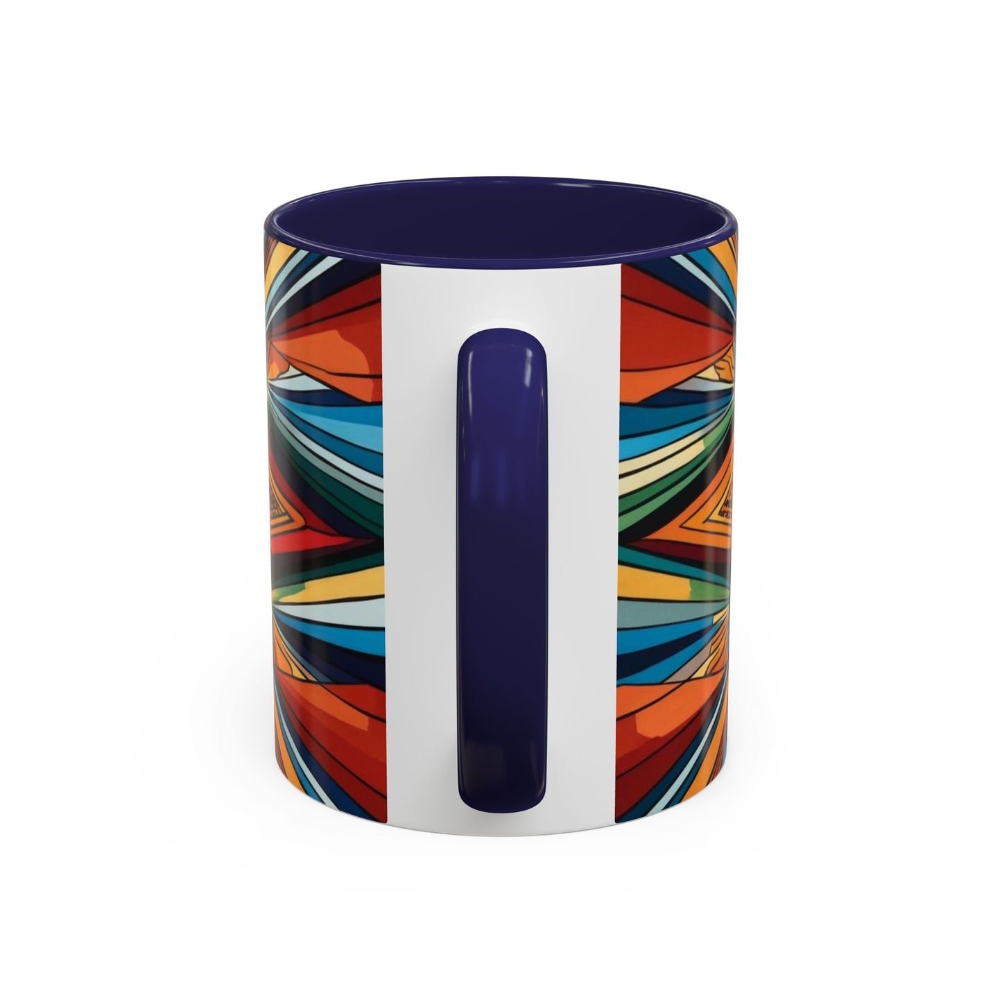 Optical Illusion Accent Mug – Ceramic Coffee Cup