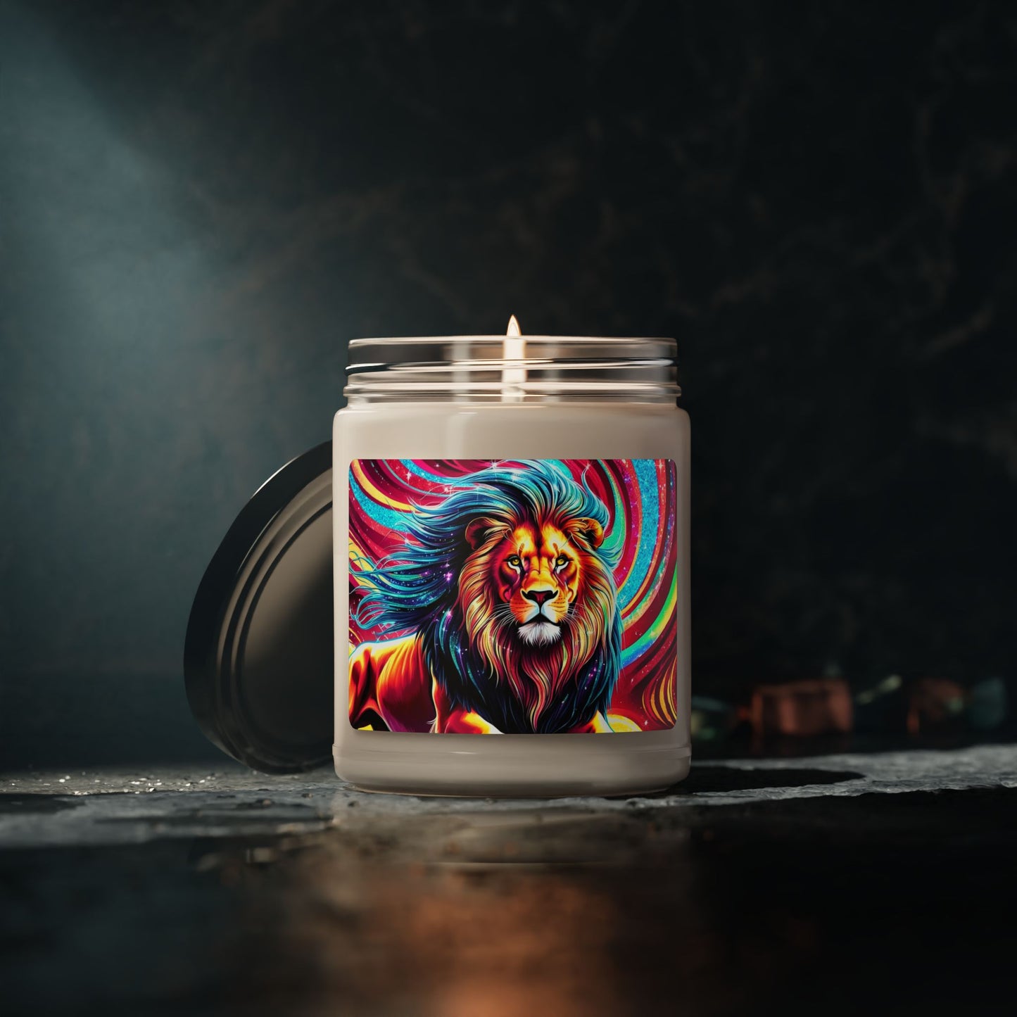 Psychedelic Lion- Scented Soy Candle, 9oz