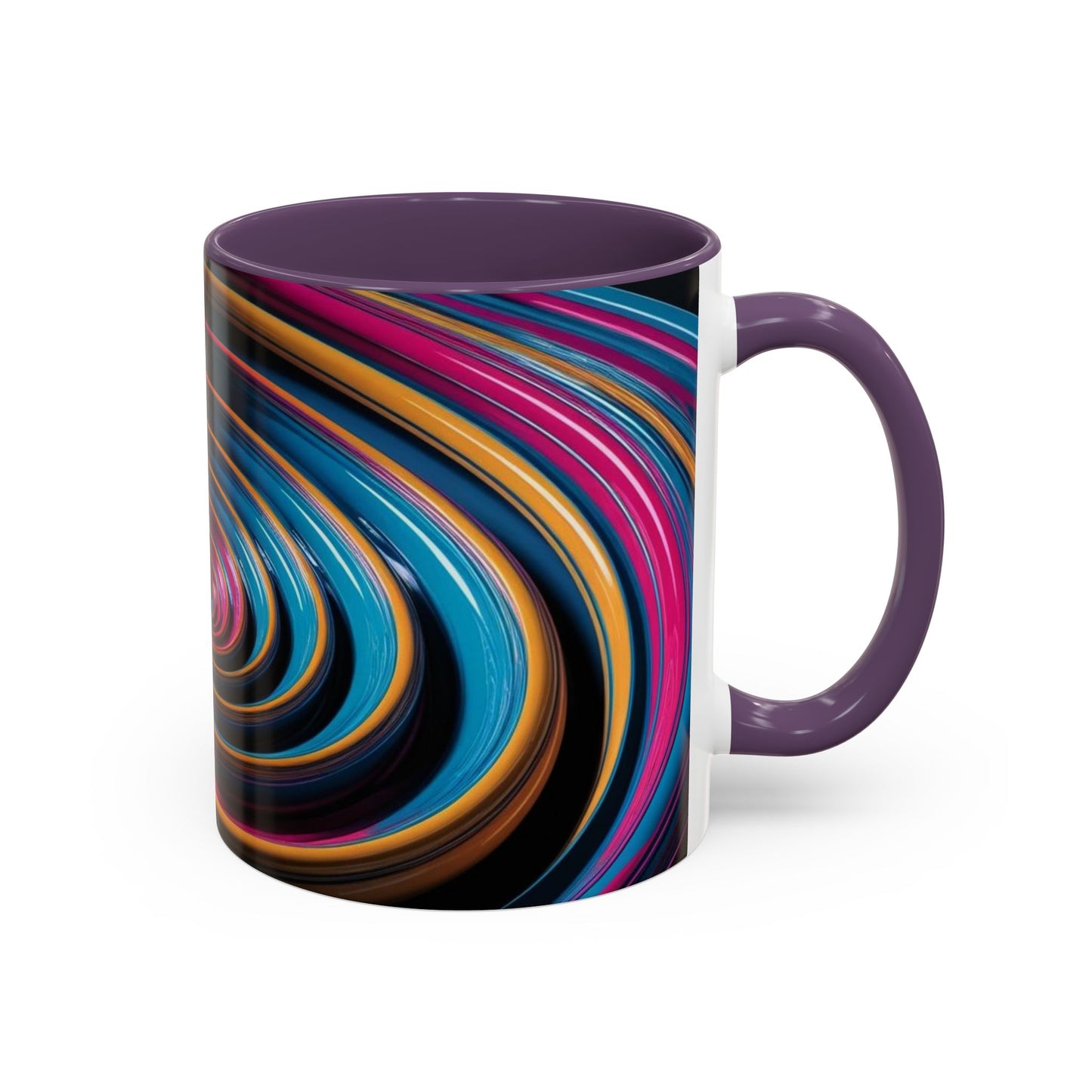 Optical Illusion Accent Mug – Ceramic Coffee Cup
