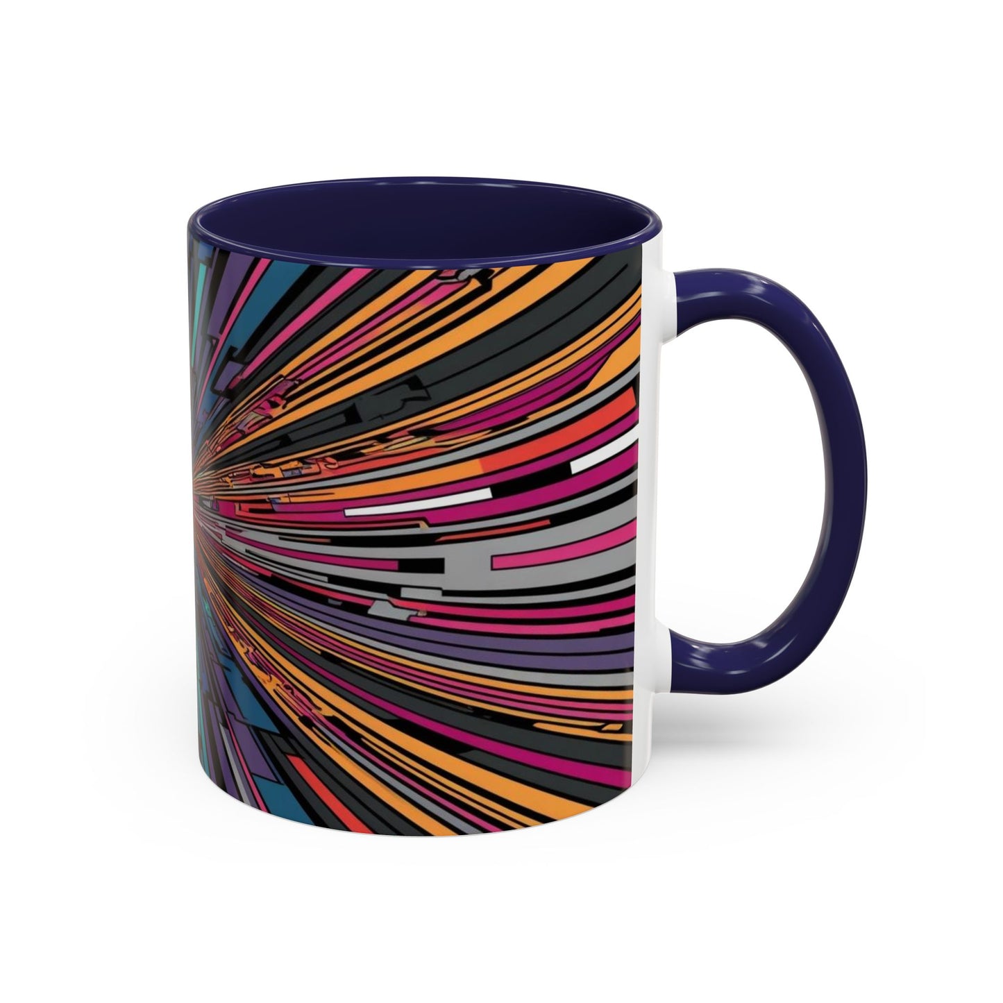 Optical Illusion Accent Mug – Ceramic Coffee Cup
