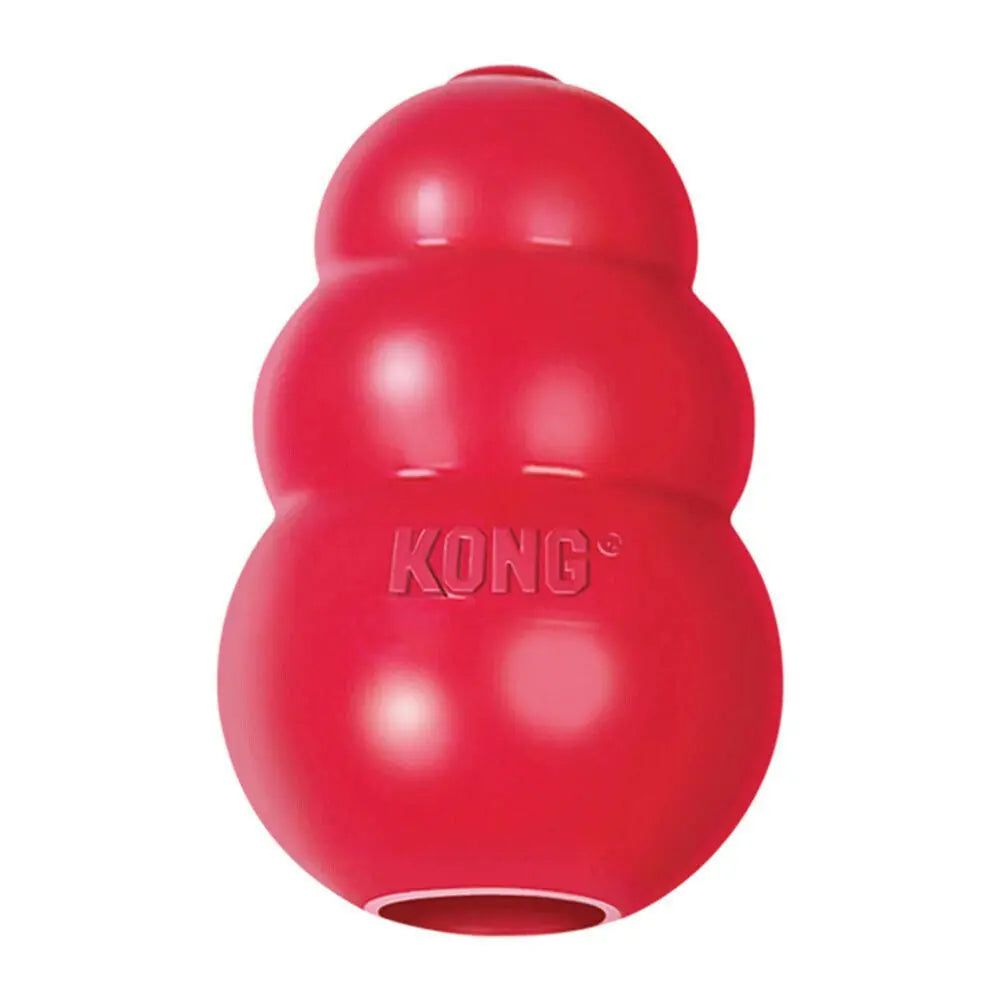 KONG Classic GRAND Jouet à mâcher et à rapporter pour chien, résistant et remplissable, 10 x 7 cm