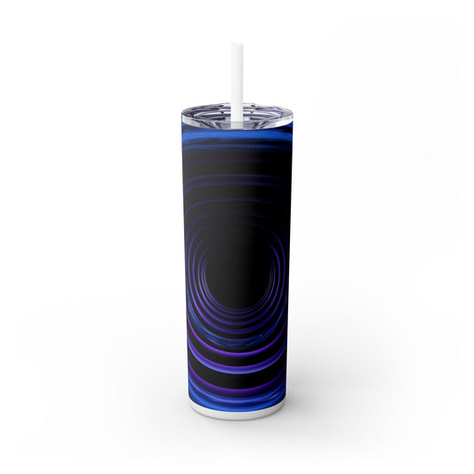Optical Illusion Skinny Tumbler with Straw, 20oz