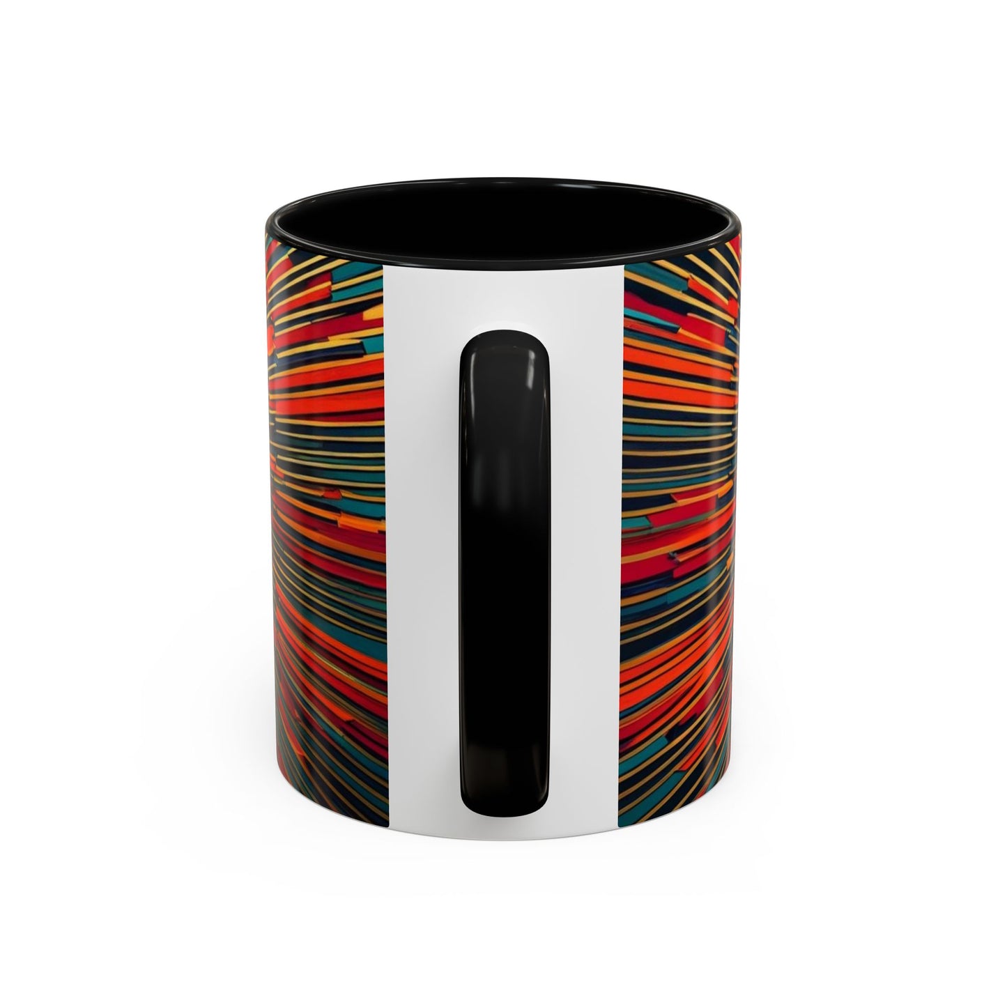 Optical Illusion Accent Mug – Ceramic Coffee Cup