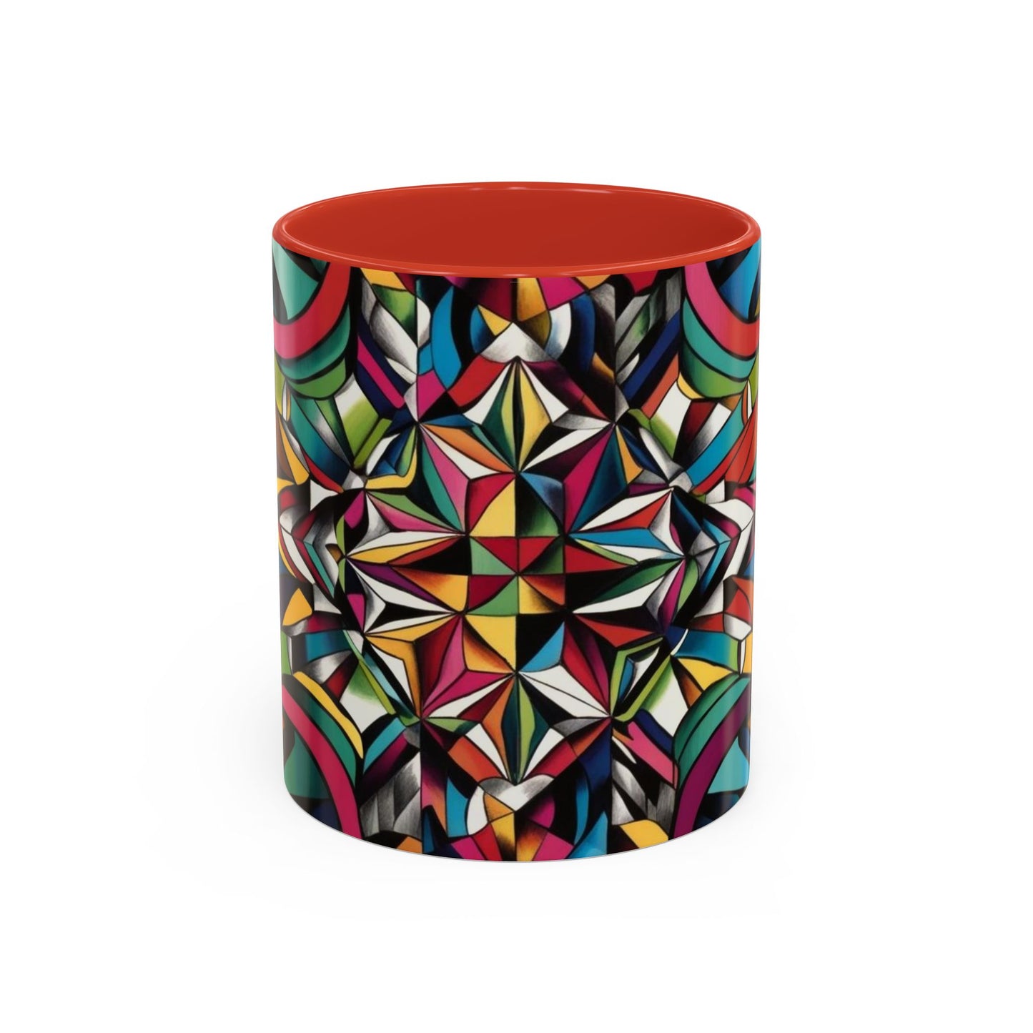 Optical Illusion Accent Mug – Ceramic Coffee Cup