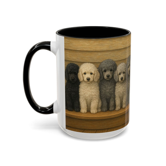 Poodle puppies Accent Mug – Ceramic Coffee Cup