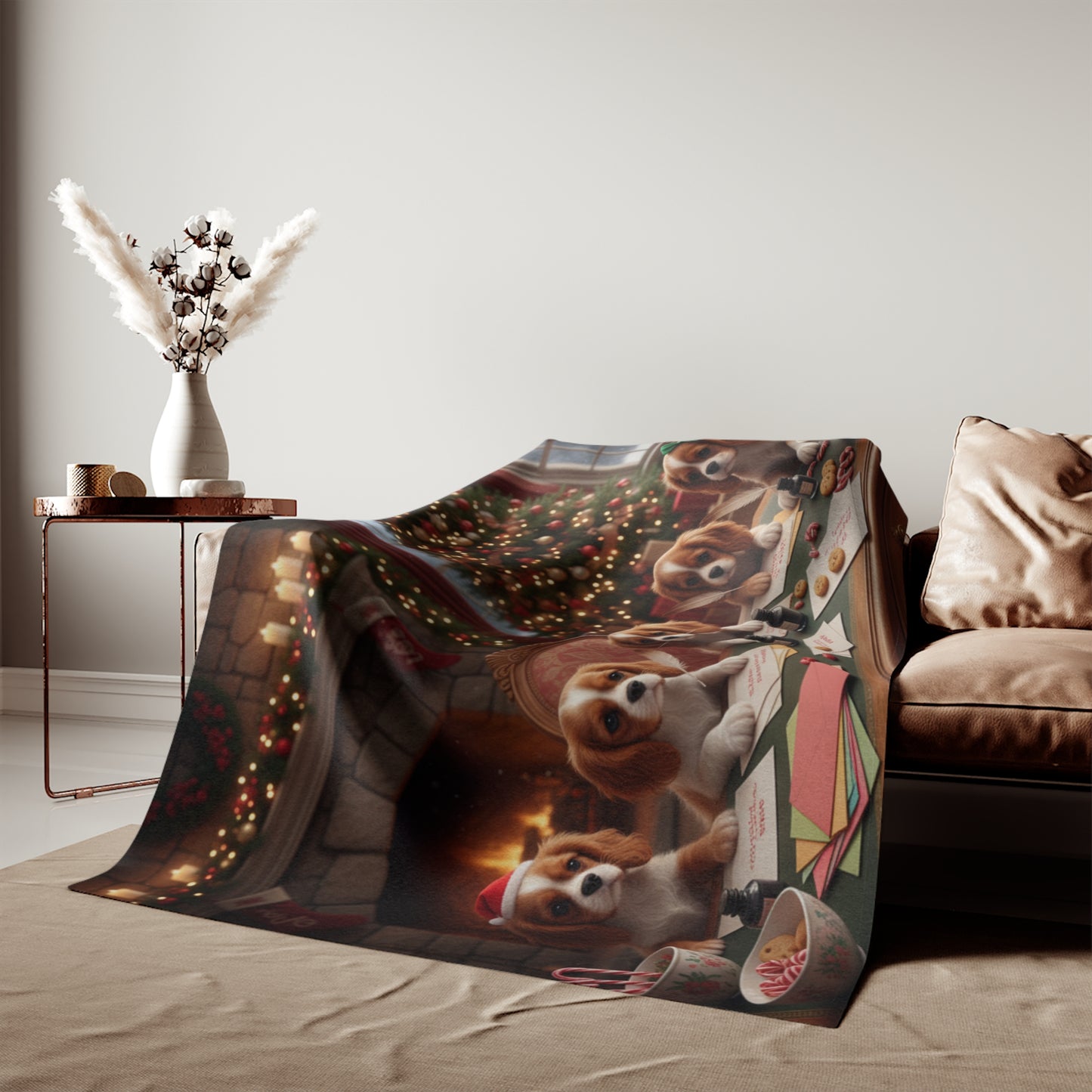 Cavalier King Charles Spaniels Letters to Santa Blanket
