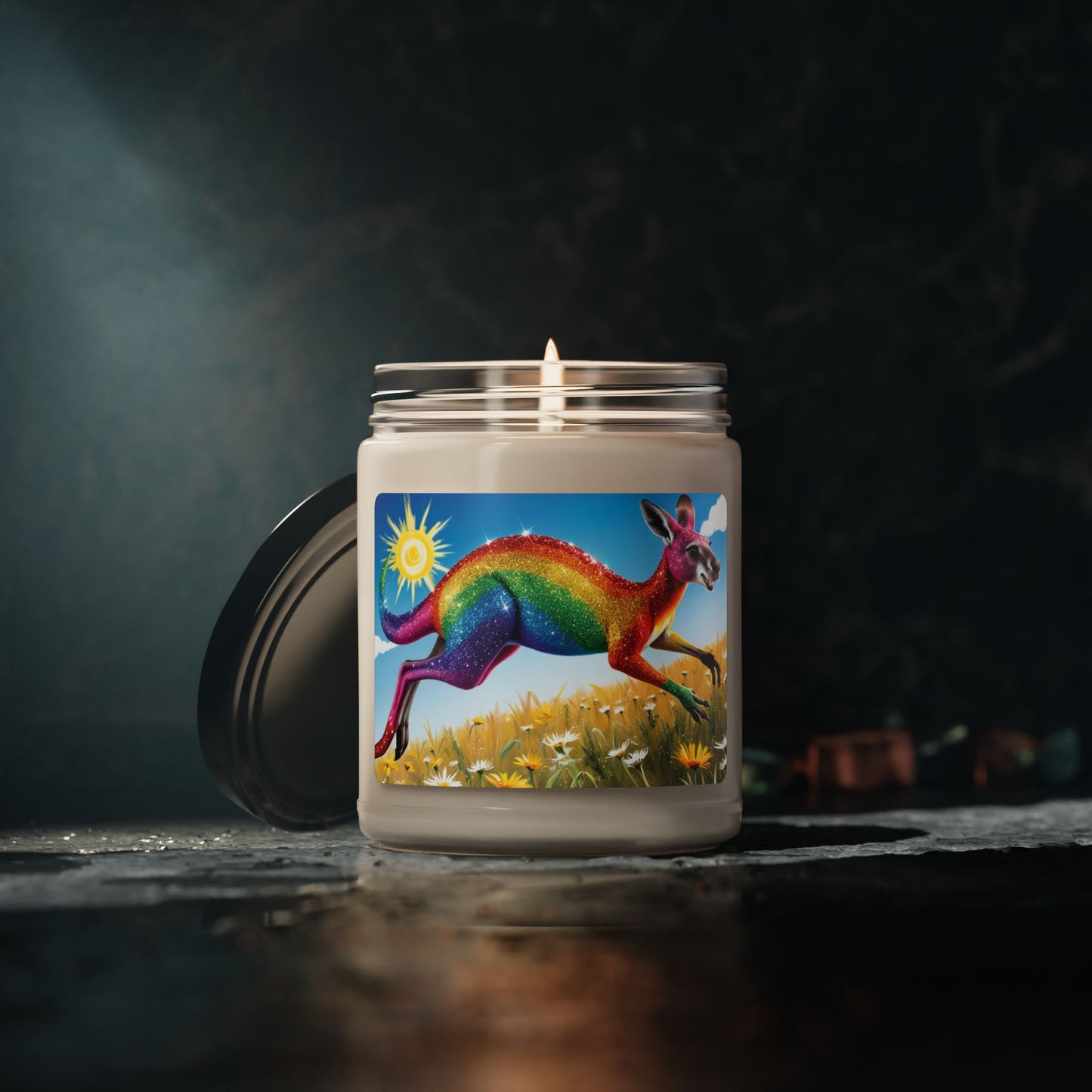 Rainbow Kangaroo- Scented Soy Candle, 9oz