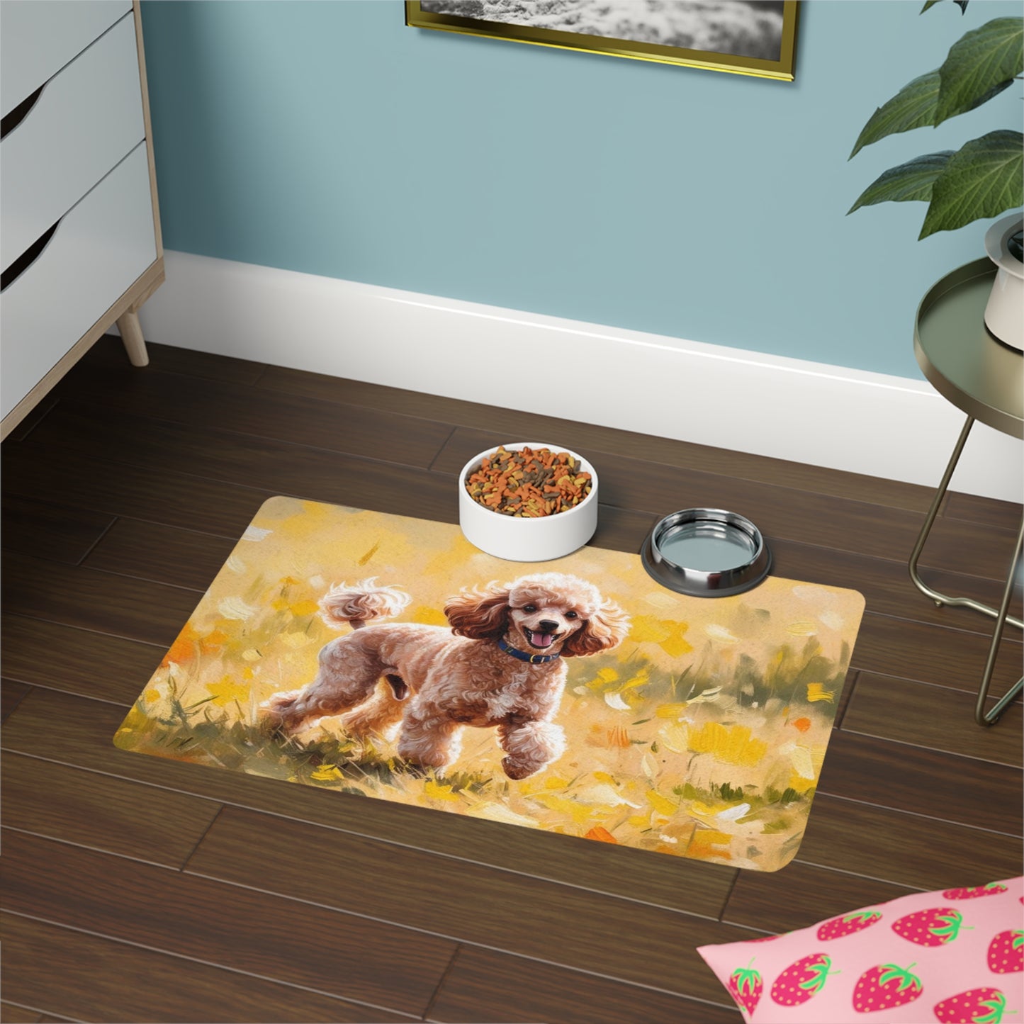 Pet Food Mat (12x18) - Miniature Poodle