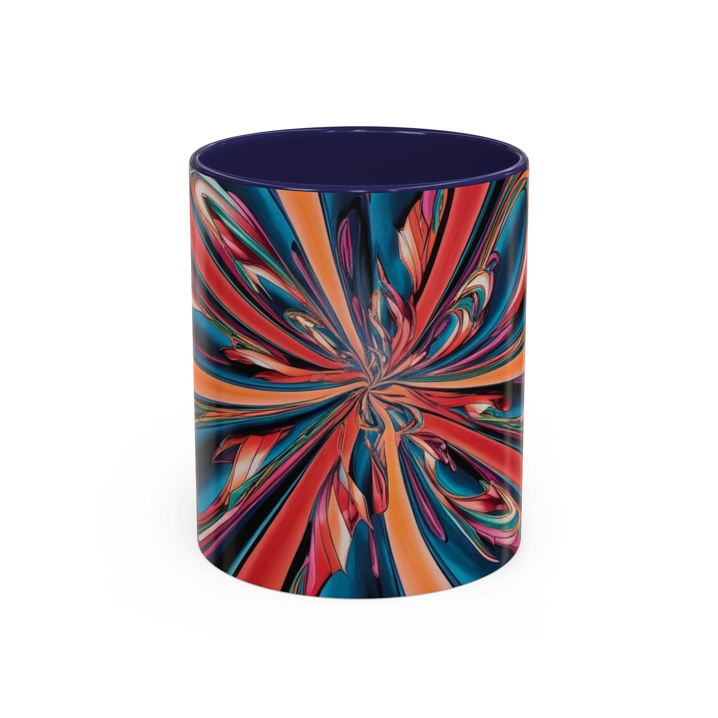 Optical Illusion Accent Mug – Ceramic Coffee Cup