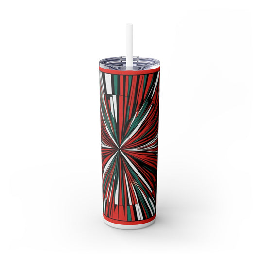 Optical Illusion Skinny Tumbler with Straw, 20oz