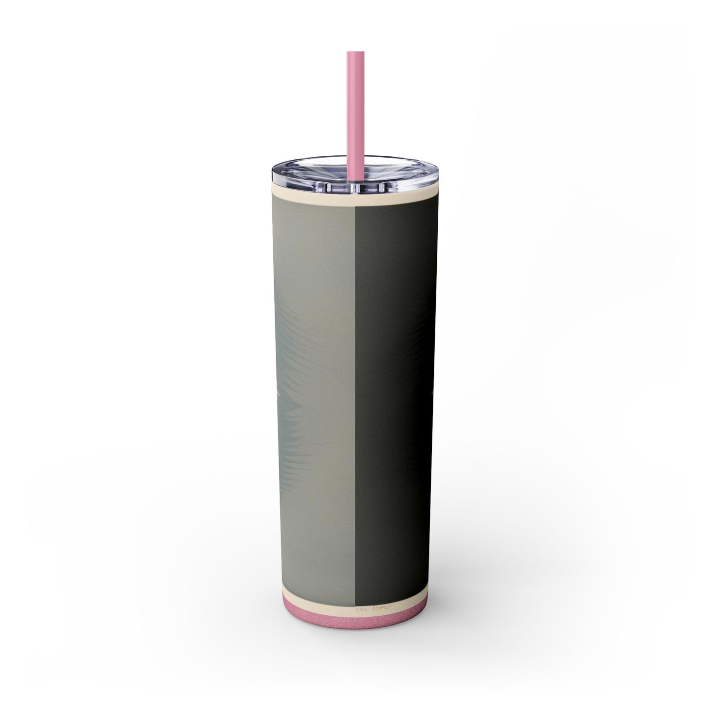 Optical Illusion Skinny Tumbler with Straw, 20oz
