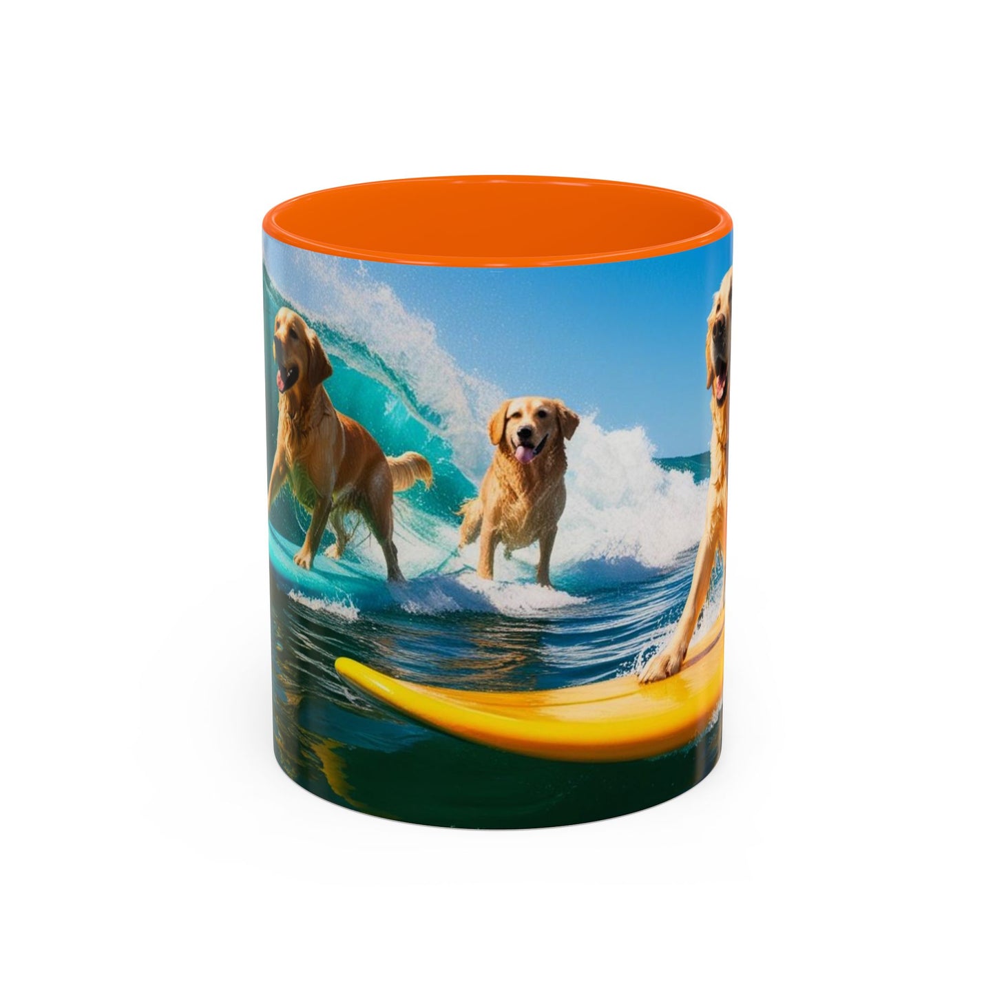 Mug à café Surf Dogs Accent - Cadeau idéal pour les amoureux des chiens