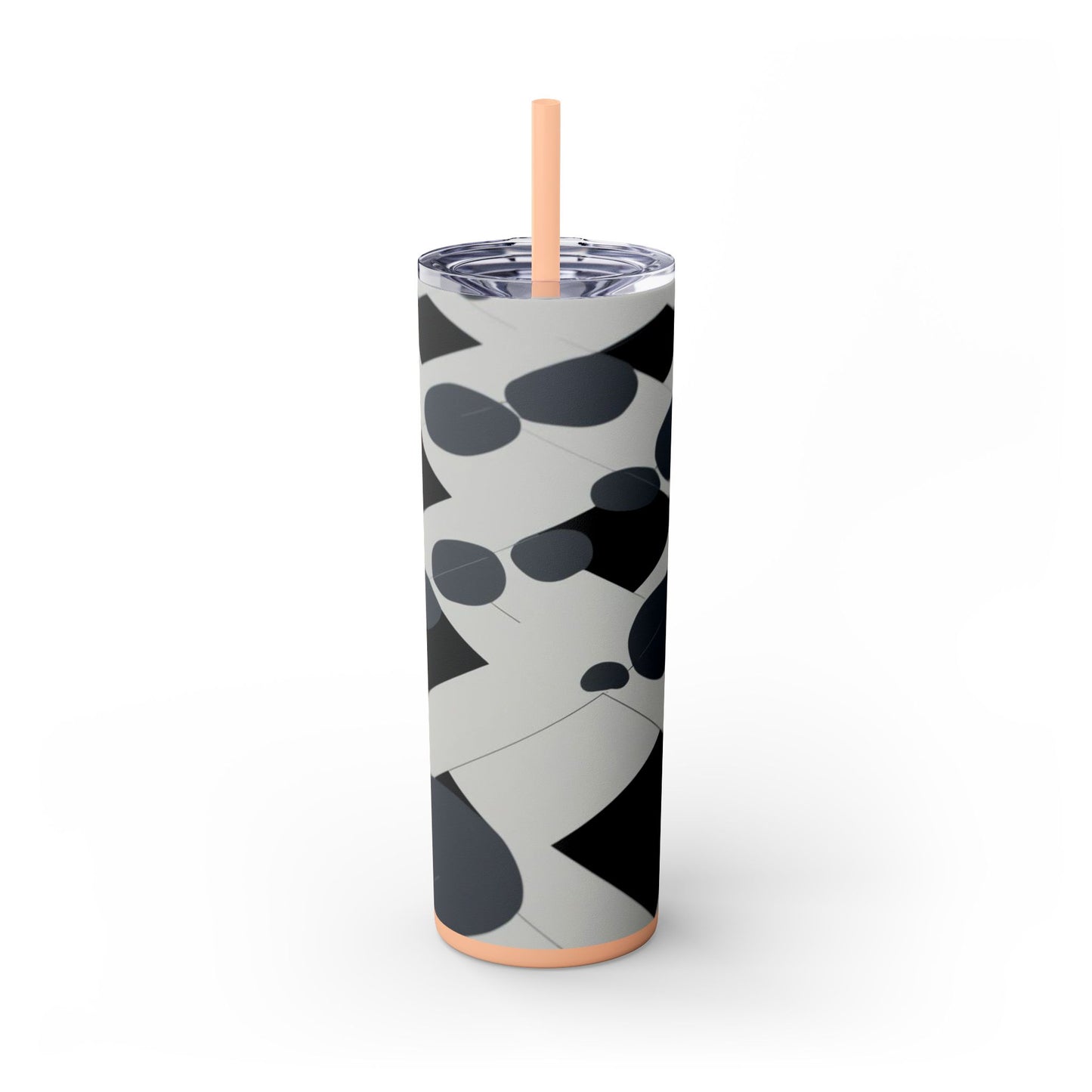 Optical Illusion Skinny Tumbler with Straw, 20oz