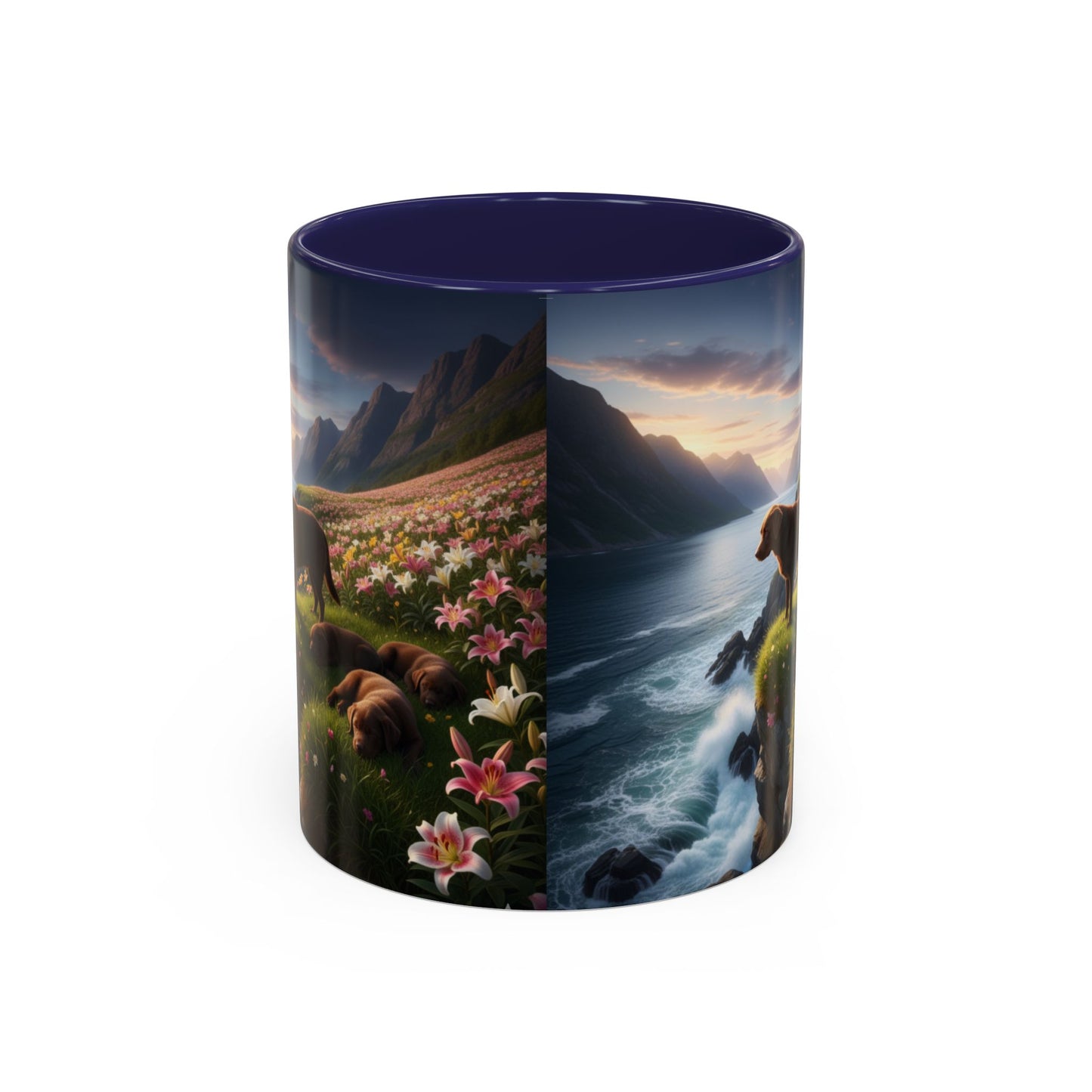 Chocolate Labrador Retriever Accent Mug – Ceramic Coffee Cup