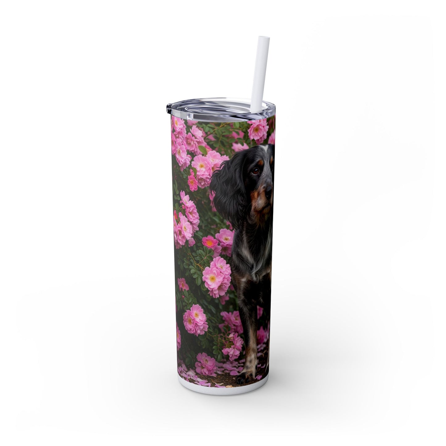 Blue Picardy Spaniel Tumbler with Straw, 20oz