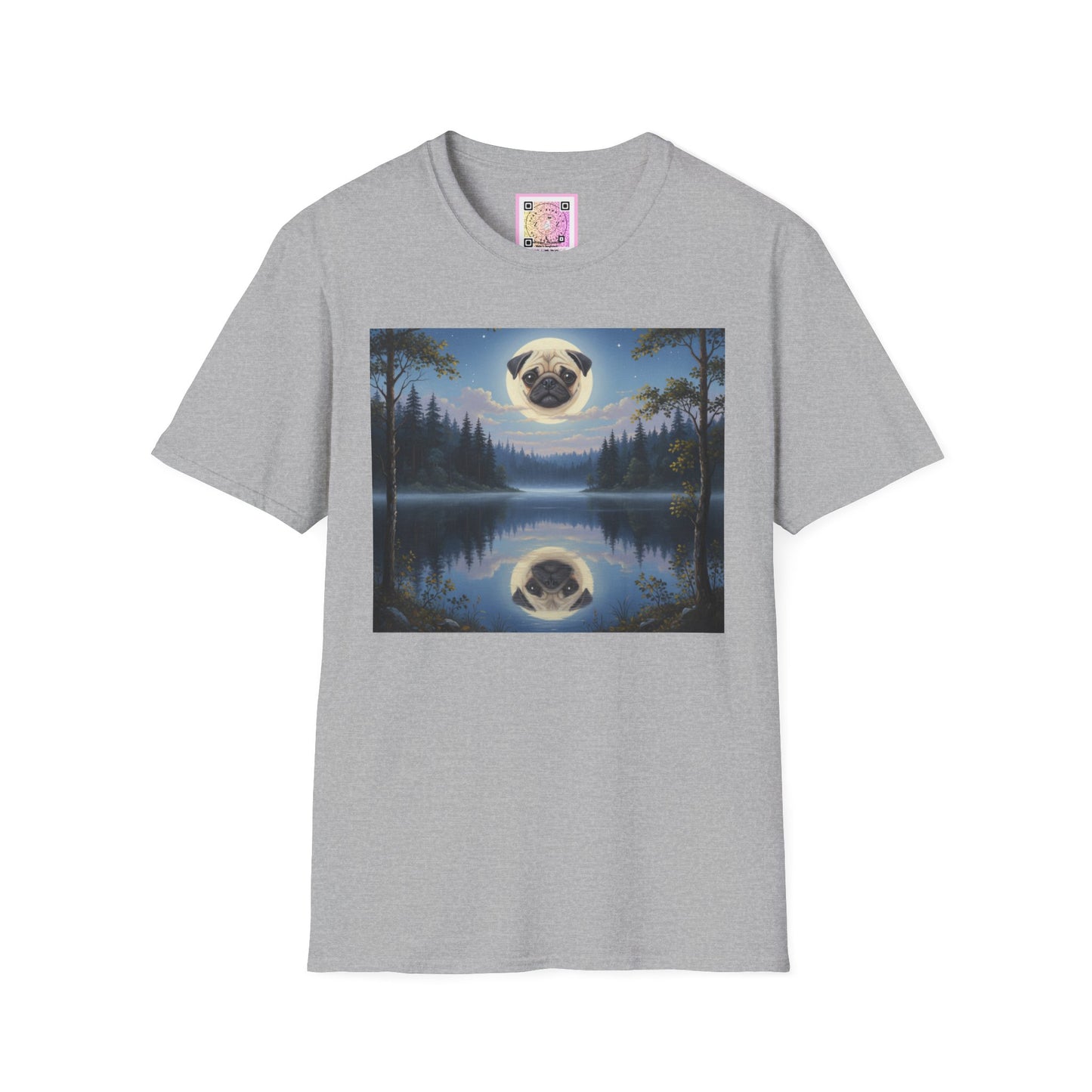 Canine Canvas Collection: Pug Moon Tee Shirt