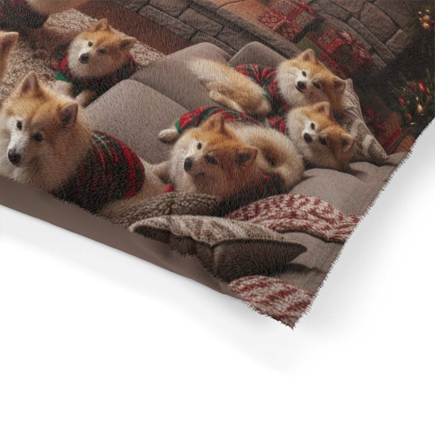Icelandic Sheepdogs Holiday Fireplace Dog Bed