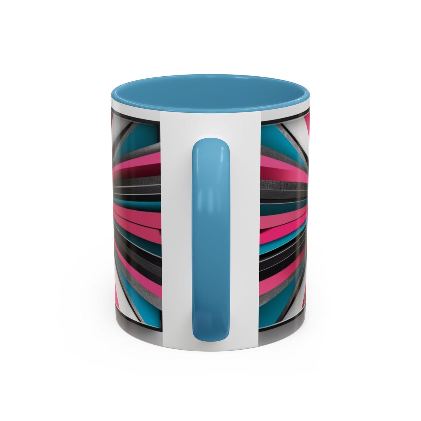 Optical Illusion Accent Mug – Ceramic Coffee Cup