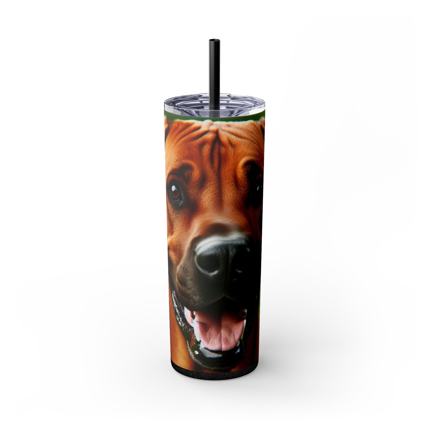 Rhodesian Ridgeback Skinny Tumbler with Straw, 20oz