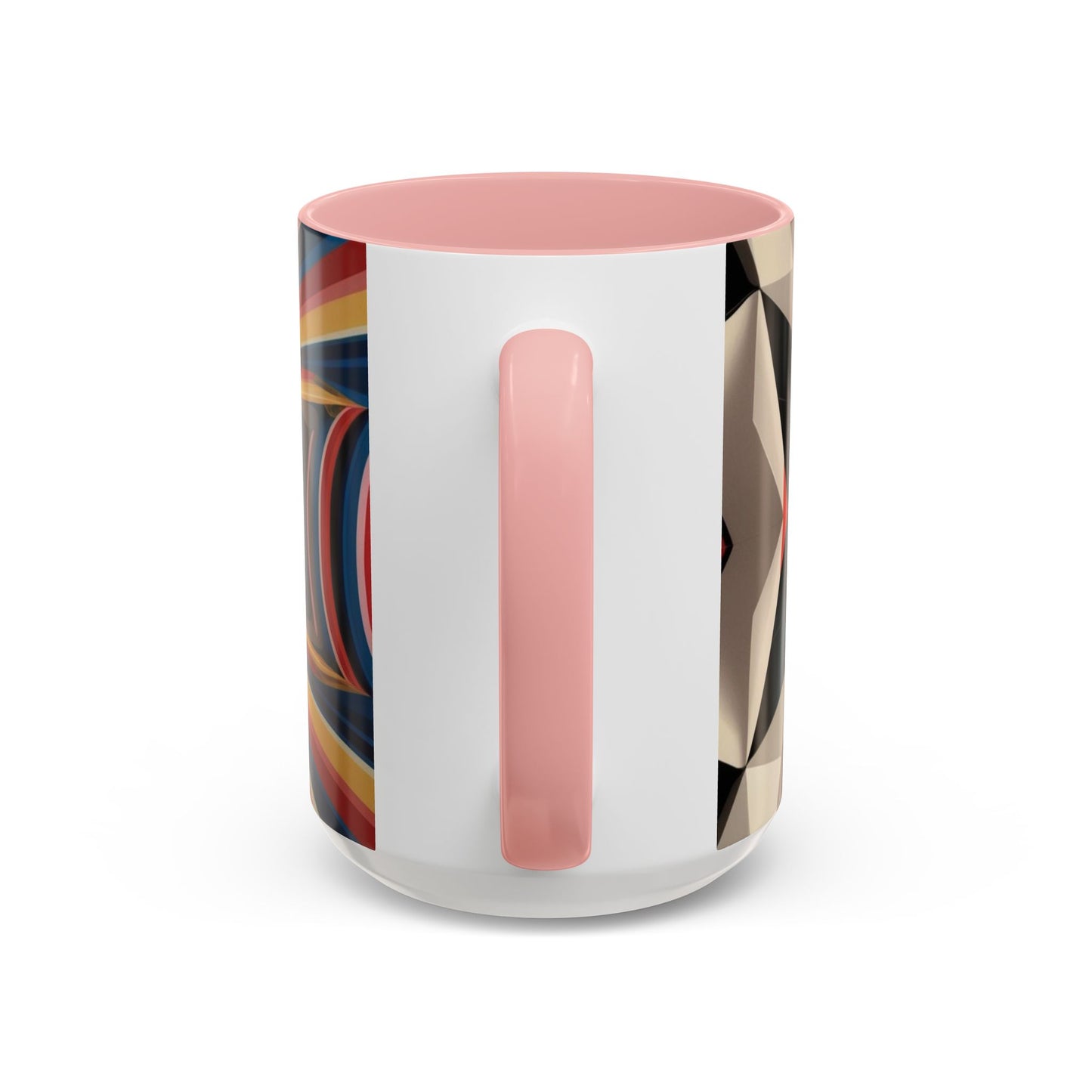 Optical Illusion Accent Mug – Ceramic Coffee Cup