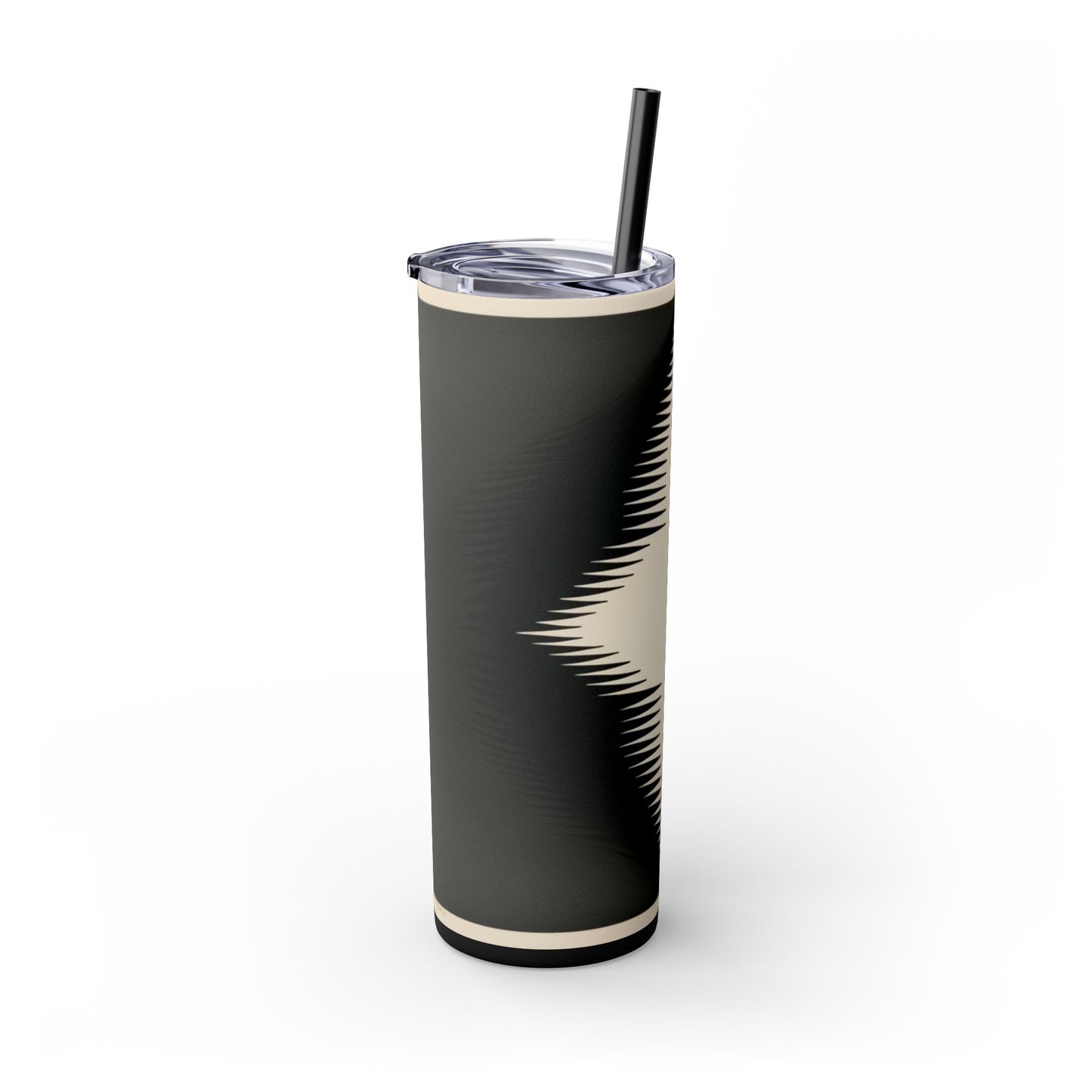 Optical Illusion Skinny Tumbler with Straw, 20oz