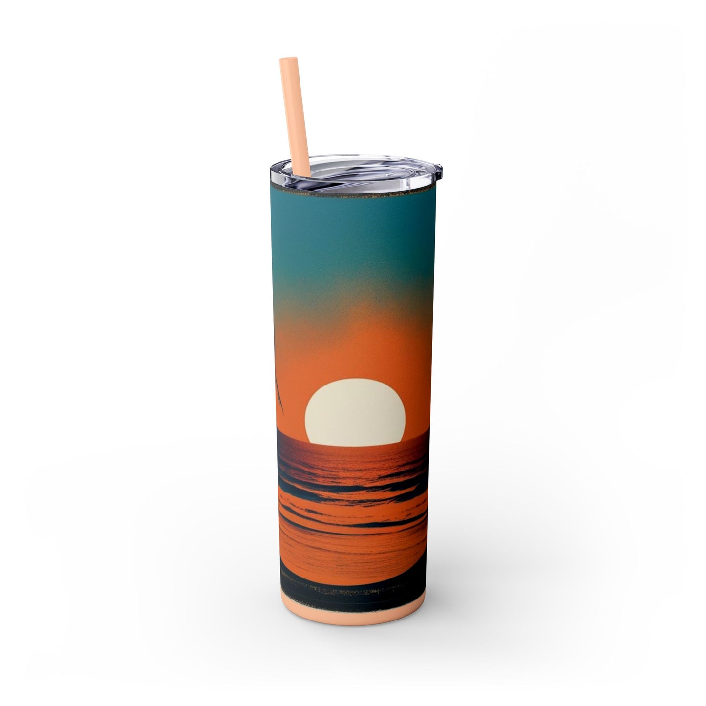 Brilliant Sunrise Skinny Tumbler with Straw, 20oz