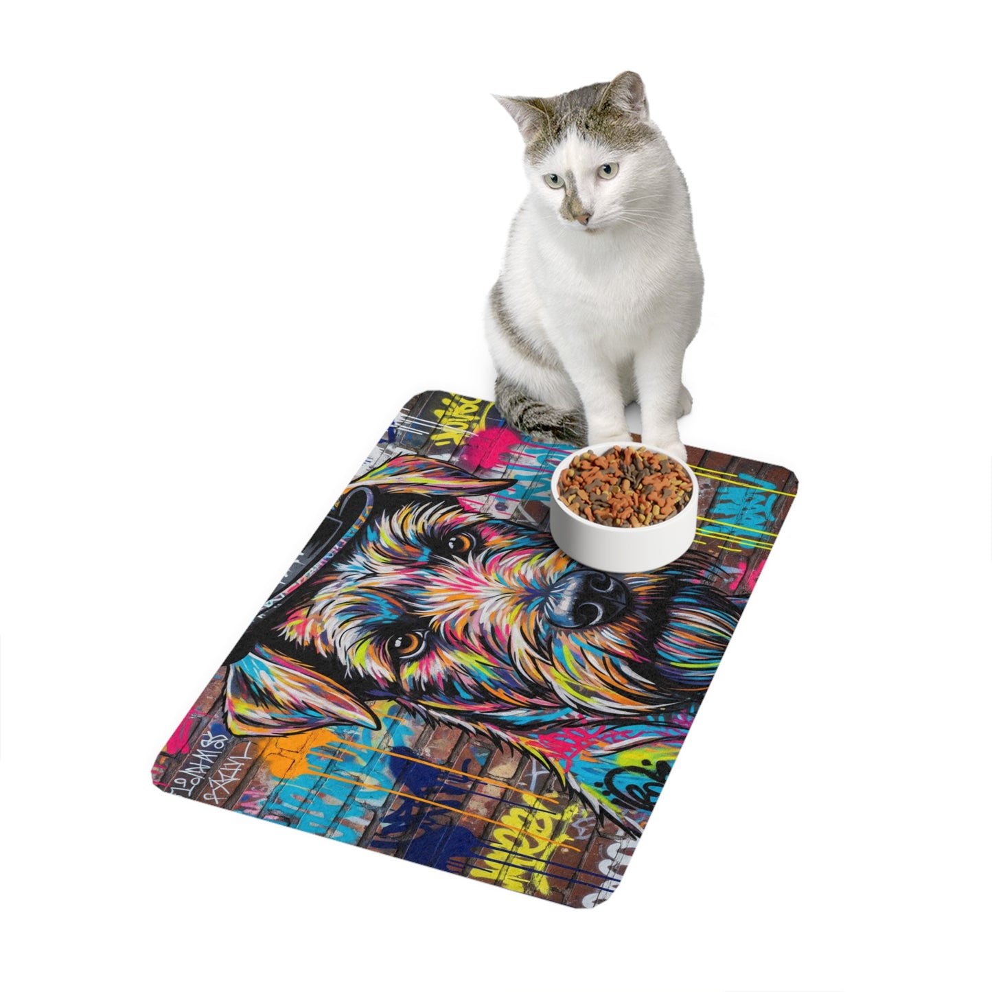 Pet Food Mat (12x18) - Teddy Roosevelt Terrier
