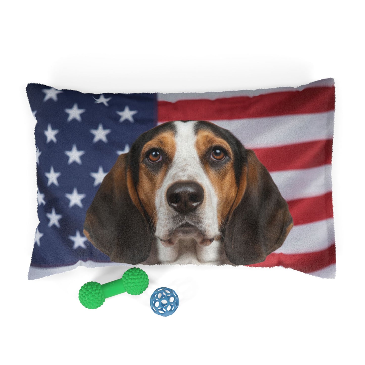 American English Coonhound Patriotic Pet Bed