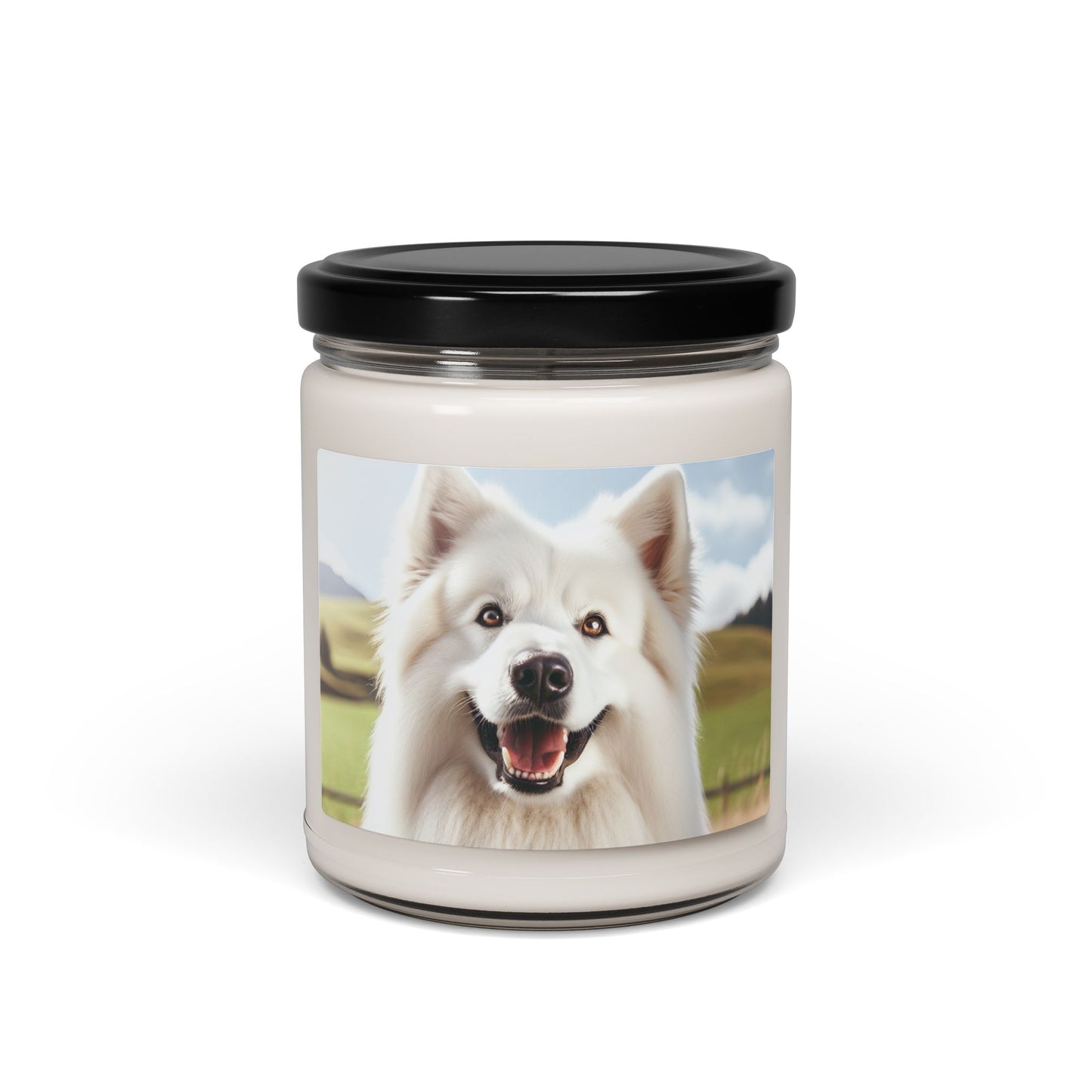 White Swiss Shepherd Dog- Scented Soy Candle, 9oz