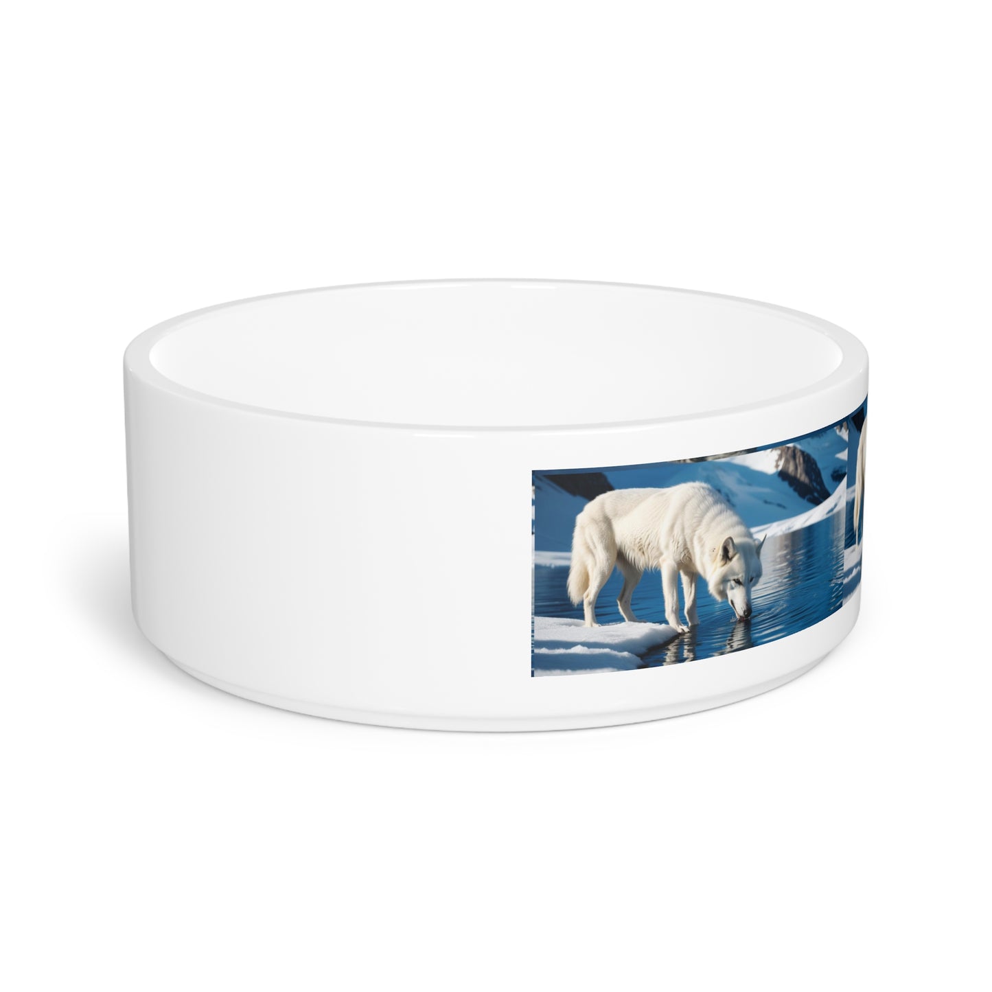 White Wolf Pet Bowl