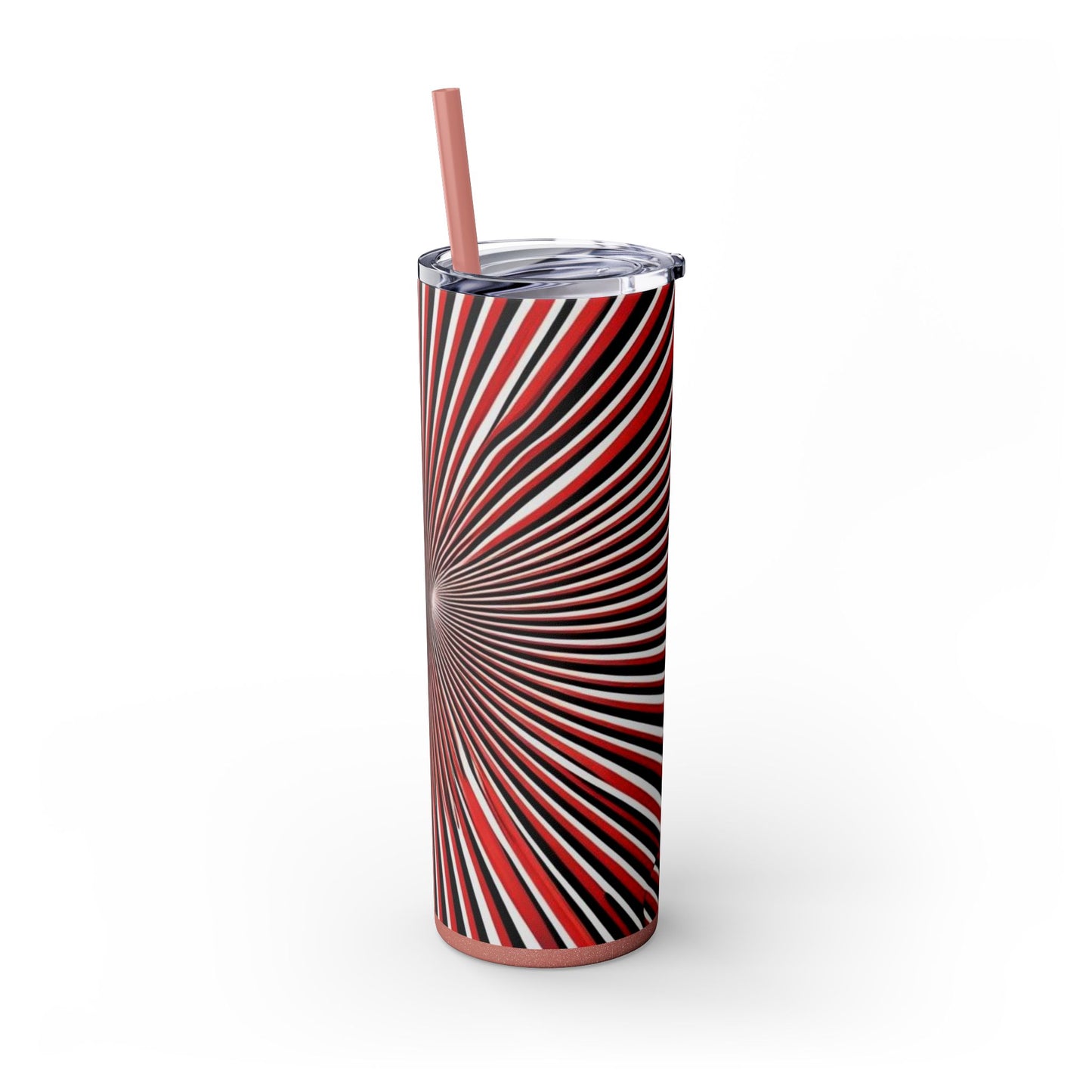 Optical Illusion Skinny Tumbler with Straw, 20oz
