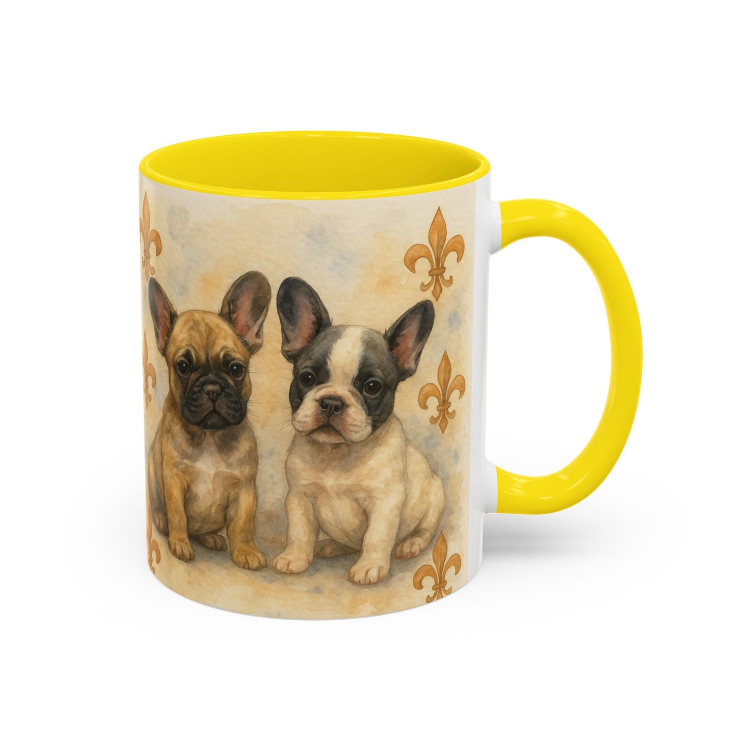 French Bulldog puppies Accent Coffee Mug - Perfect Gift for Dog Lovers