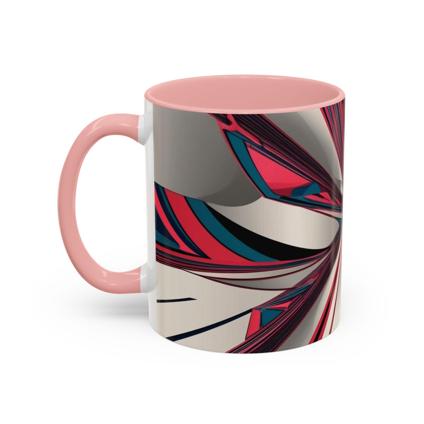 Optical Illusion Accent Mug – Ceramic Coffee Cup