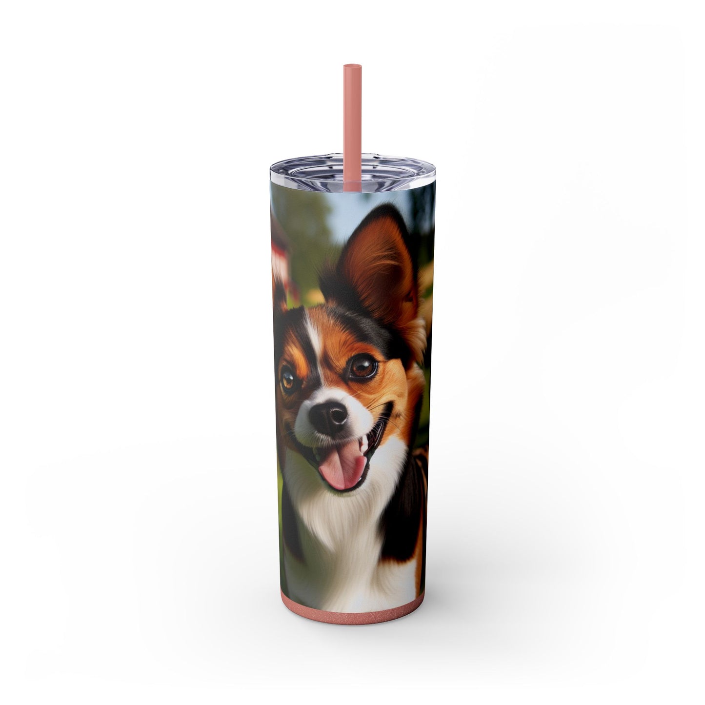 Skinny Tumbler with Straw – 20 oz Stainless Steel Cup
